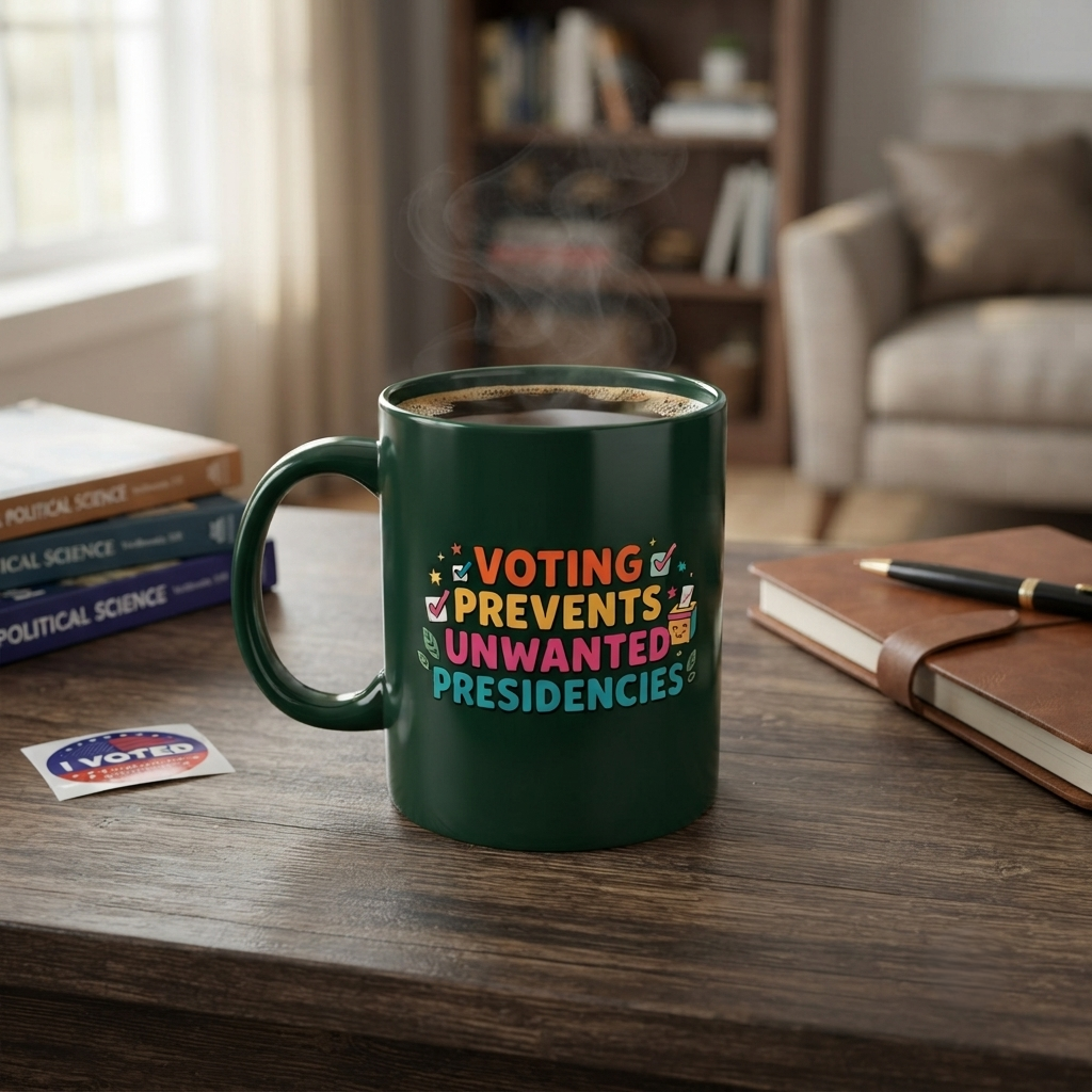 Voting Prevents Unwanted Presidencies Mug | Political Activism Coffee Cup | Election Gift