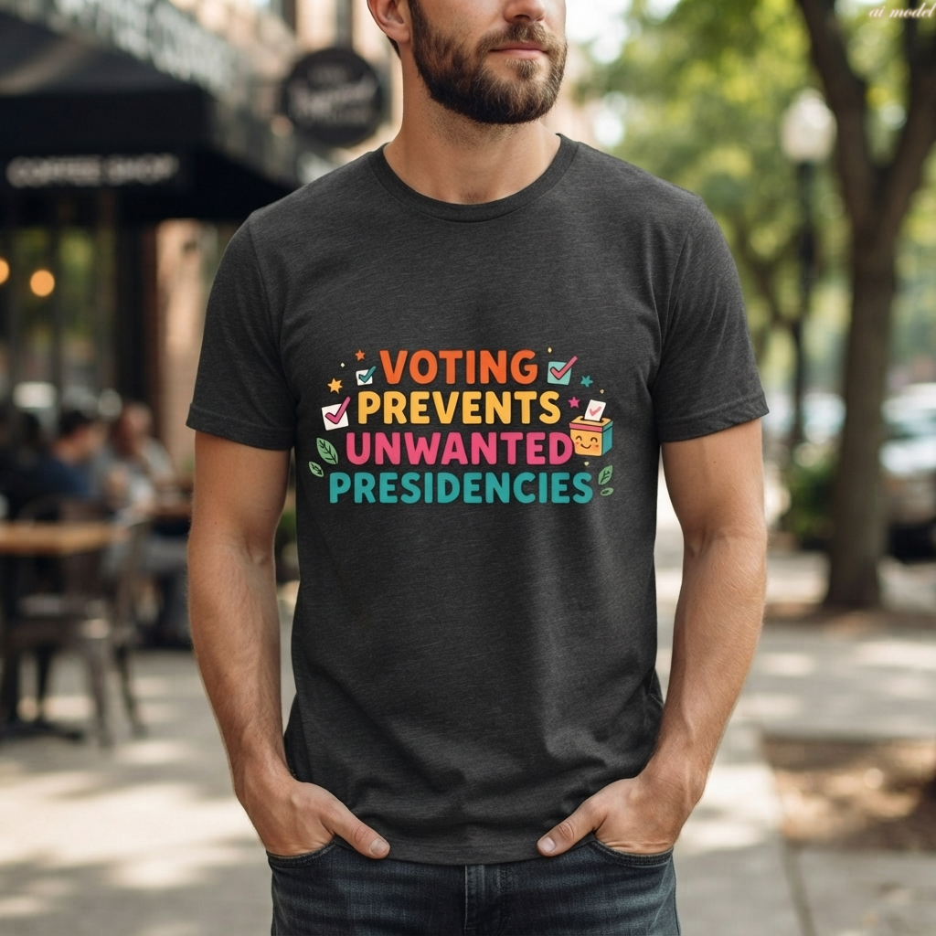 Voting Prevents Unwanted Presidencies T-Shirt | Pro Democracy Tee