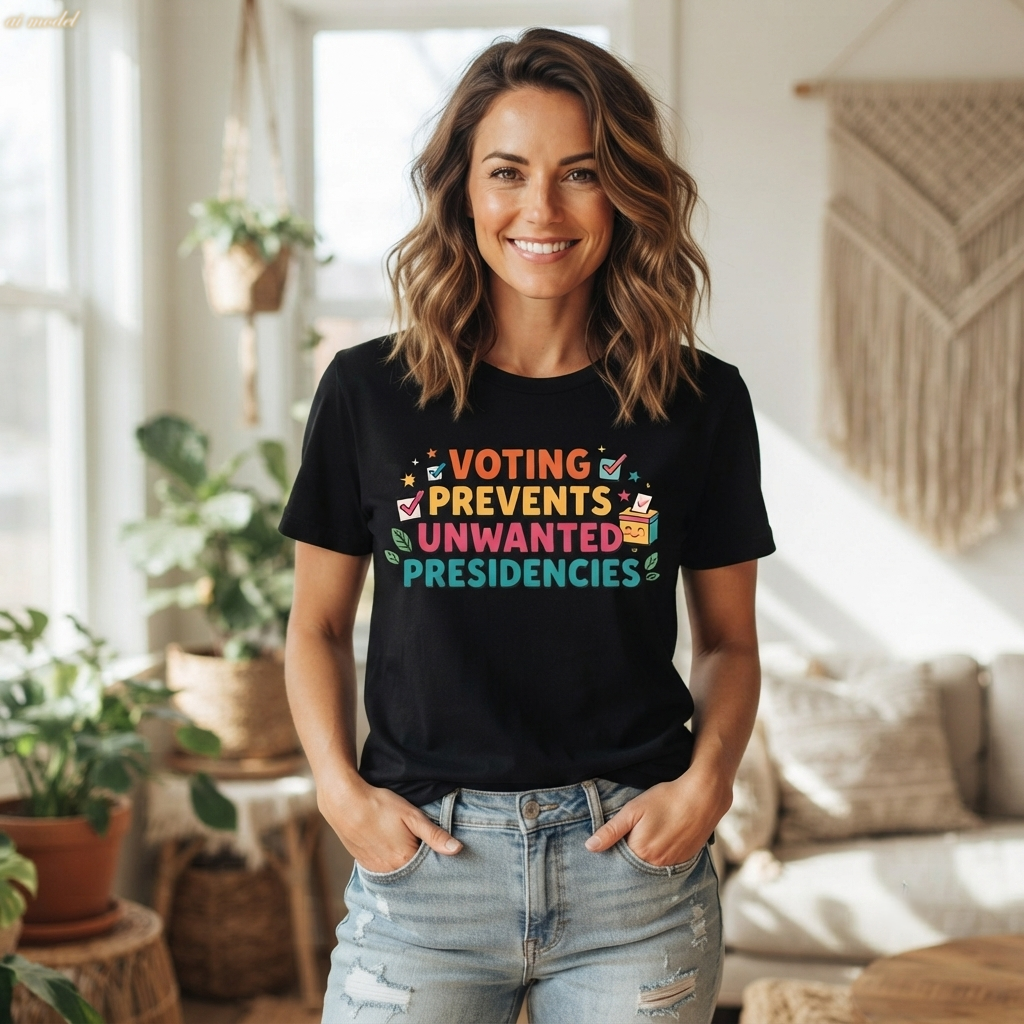 Voting Prevents Unwanted Presidencies T-Shirt | Pro Democracy Tee