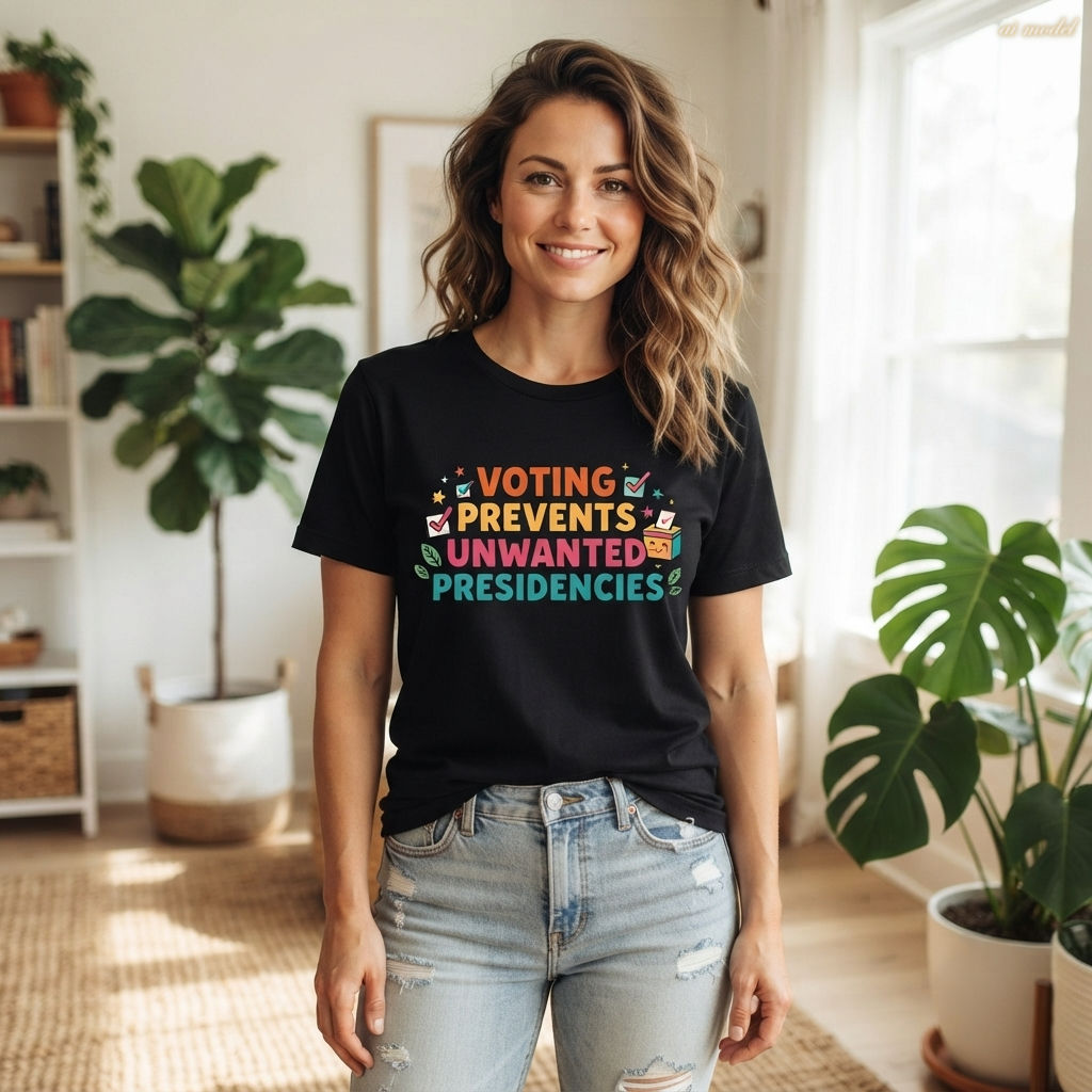 Voting Prevents Unwanted Presidencies T-Shirt | Pro Democracy Tee