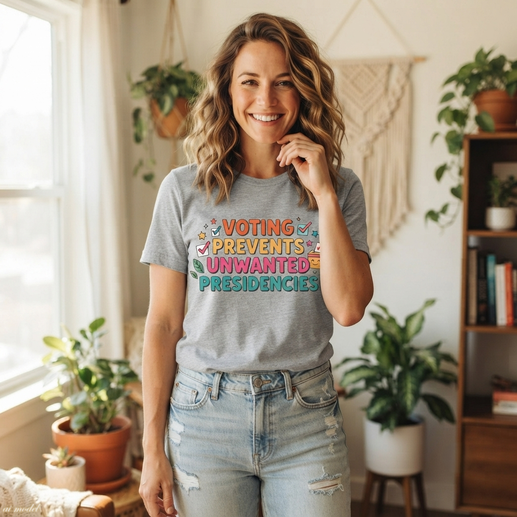 Voting Prevents Unwanted Presidencies T-Shirt | Pro Democracy Tee