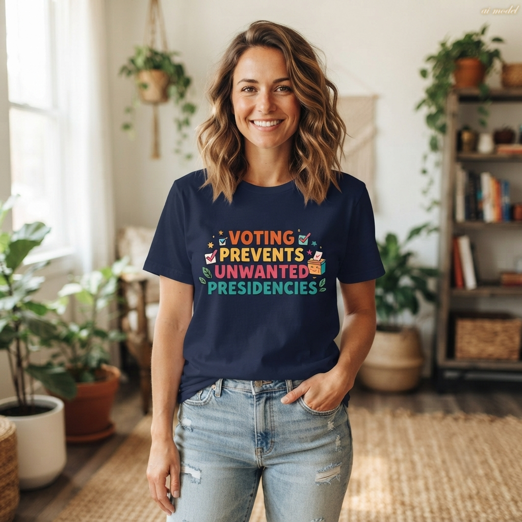 Voting Prevents Unwanted Presidencies T-Shirt | Pro Democracy Tee