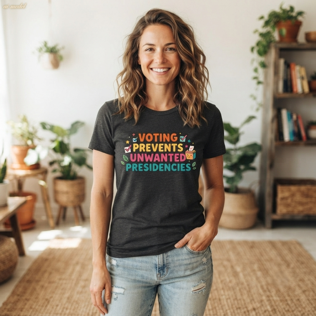 Voting Prevents Unwanted Presidencies T-Shirt | Pro Democracy Tee