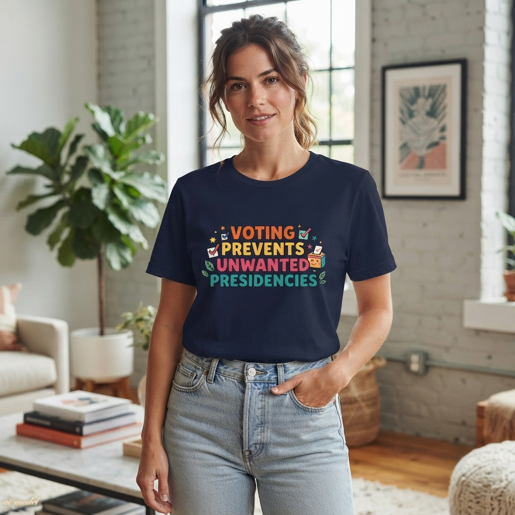 Voting Prevents Unwanted Presidencies T-Shirt | Pro Democracy Tee