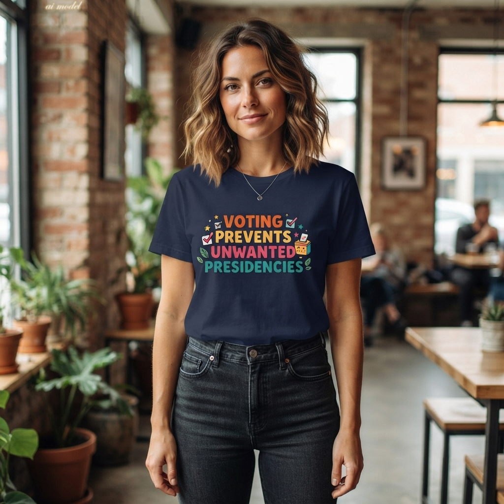 Voting Prevents Unwanted Presidencies T-Shirt | Pro Democracy Tee