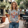 Phoenix Watercolor 'Together We Rise' T-Shirt | Inspirational Flame Design | Activist Tee