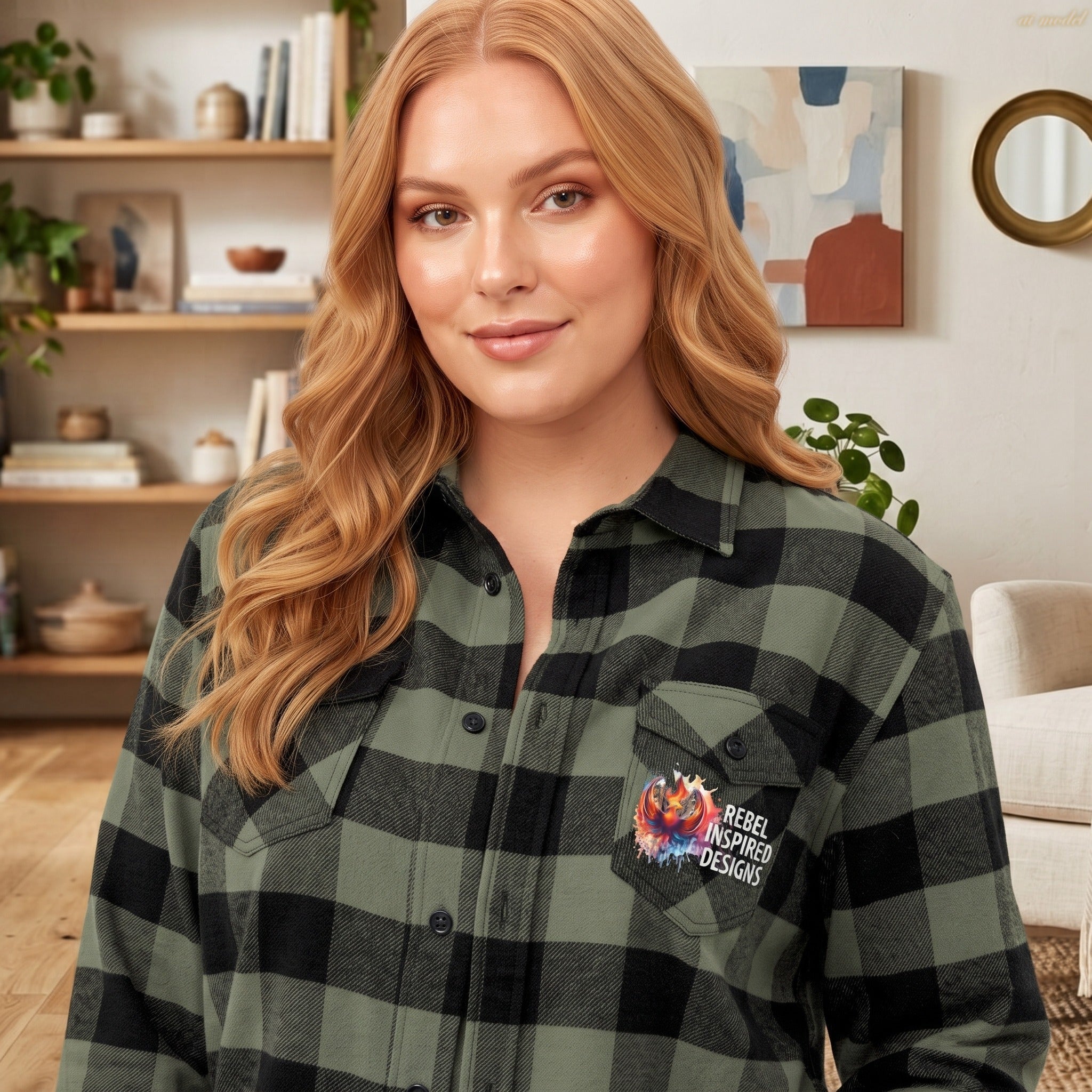 Together We Rise Flannel Shirt | Two-Sided Inspirational Buffalo Check Button-Up