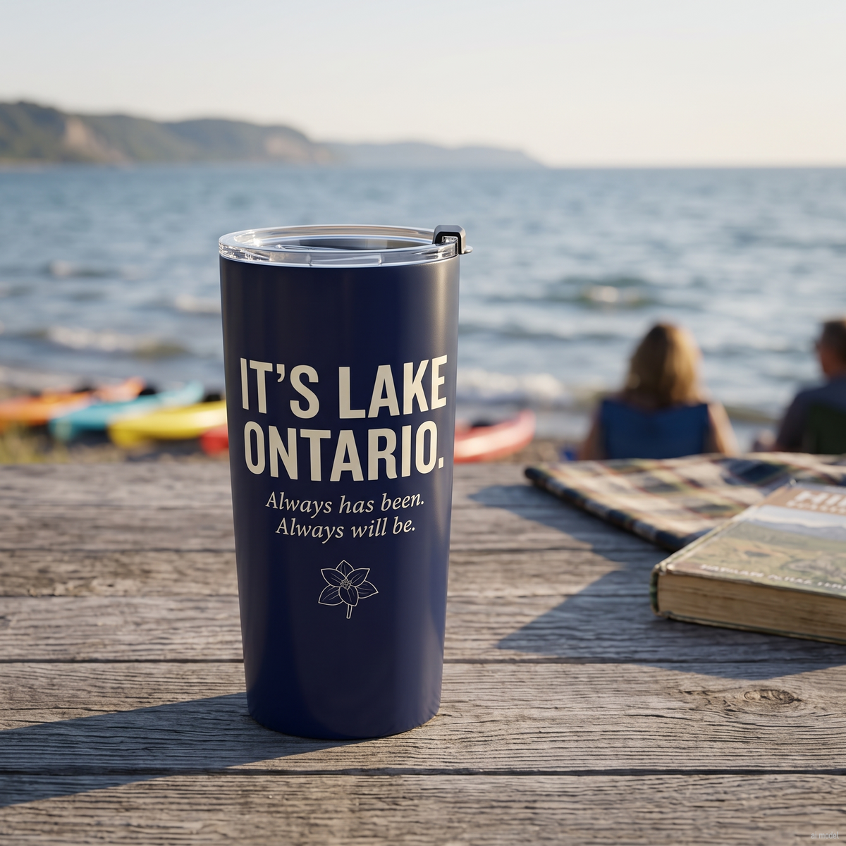 Its Lake Ontario Tumbler 20oz | Navy Travel Cup | Motivational Drinkware