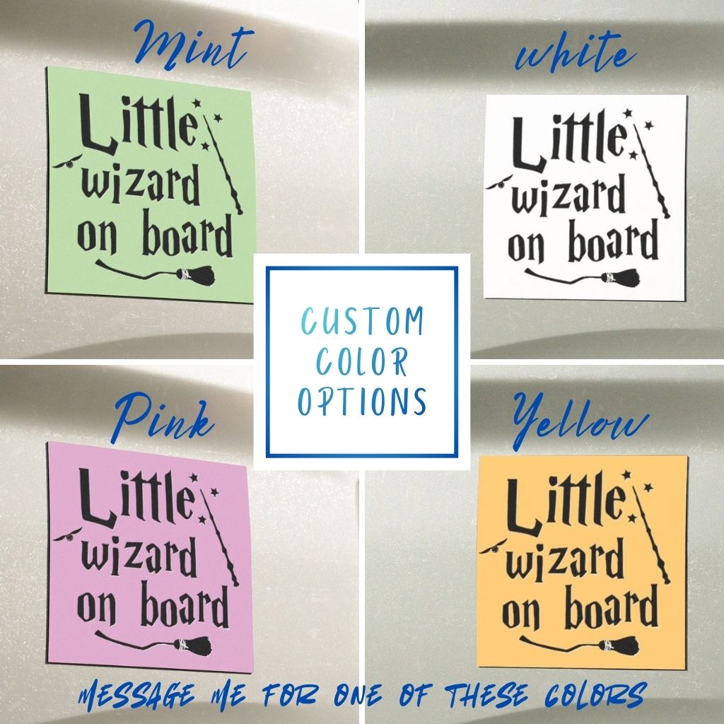 Little Wizard On Board Car Magnet | Magical Baby Sign | Baby Shower Gift