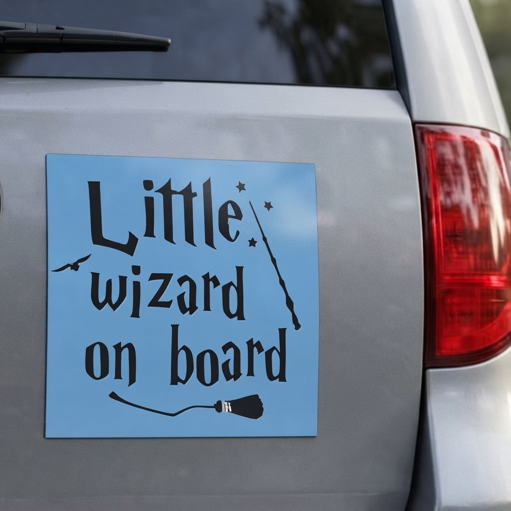 Little Wizard On Board Car Magnet | Magical Baby Sign | Baby Shower Gift