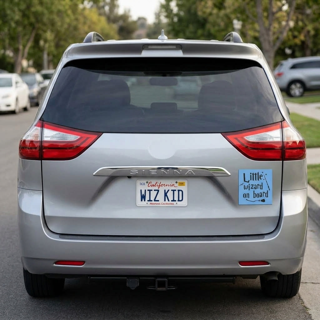 Little Wizard On Board Car Magnet | Magical Baby Sign | Baby Shower Gift