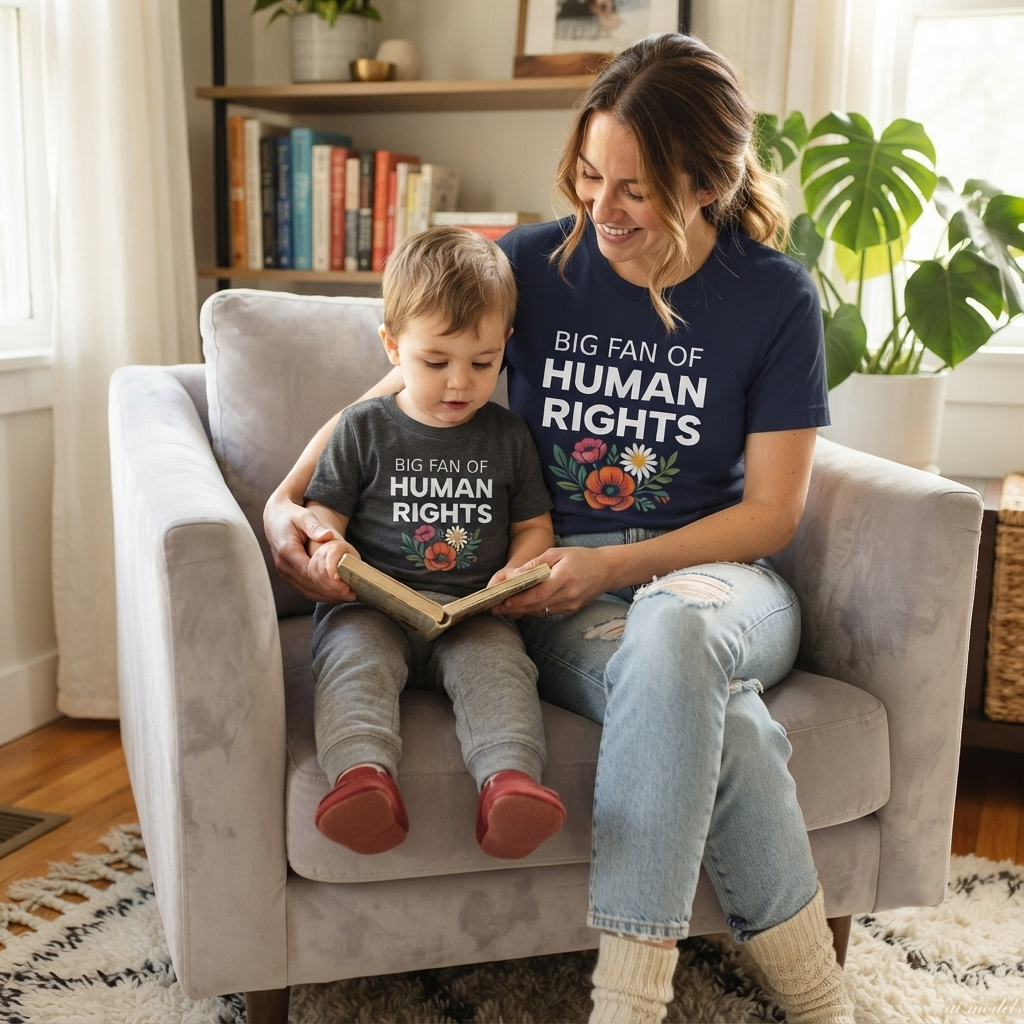 Big Fan of Human Rights T-Shirt | Floral Actvist Tee