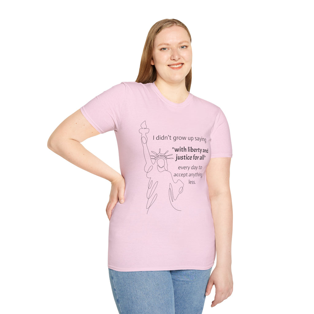 Liberty and Justice For All T-Shirt, Statue of Liberty Unisex Tee, Equality Shirt