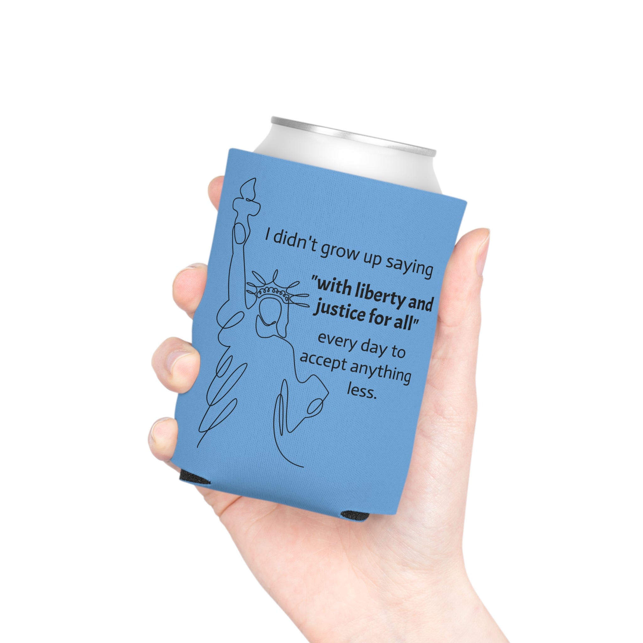Statue of Liberty Can Cooler | Patriotic Beverage Sleeve | Activist Gift
