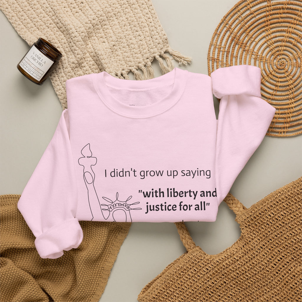 Liberty and Justice Crewneck Sweatshirt | Statue of Liberty Pullover | Equality and Freedom Gift