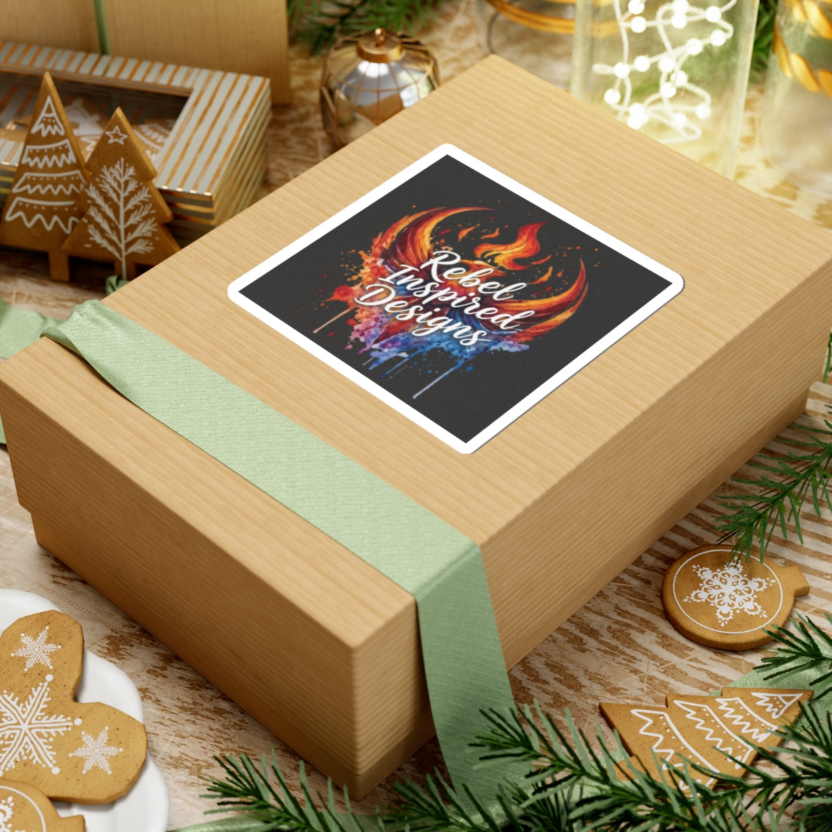 Rebel Inspired Designs Sticker | Fiery Phoenix Splash Decal | Activist Gift