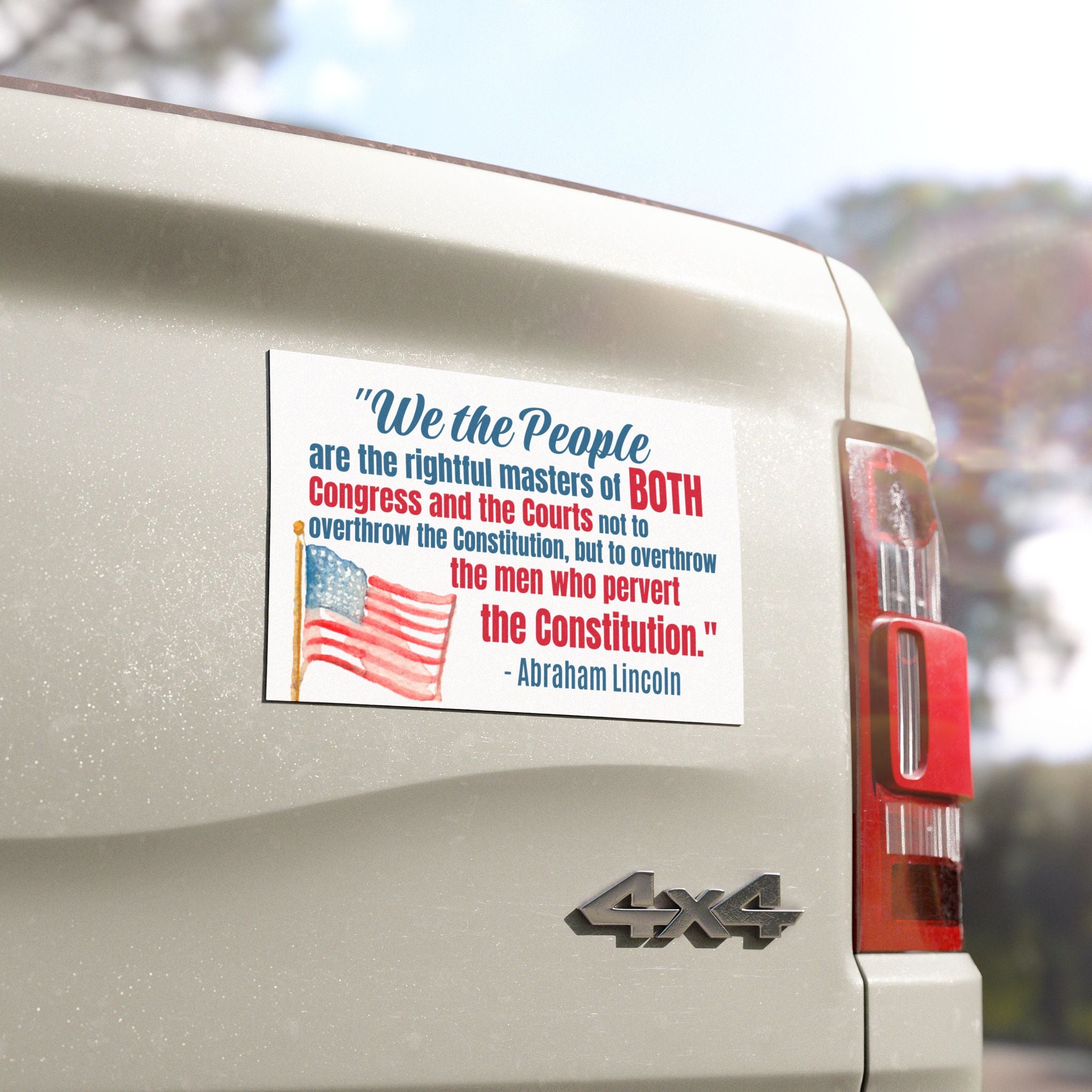 Abraham Lincoln Magnet | Patriotic Car Decal | We the People Accessory | History Lover Gift