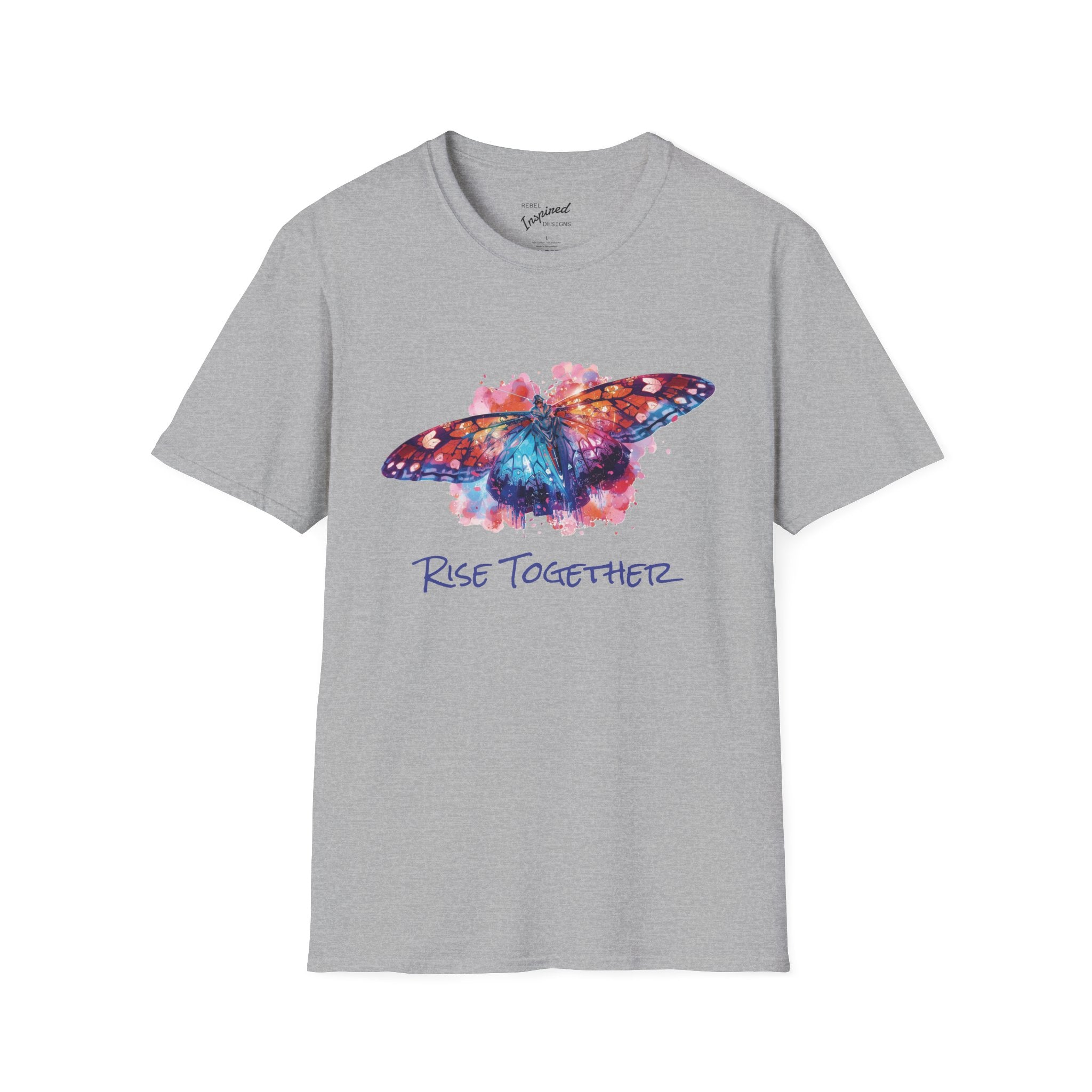 Butterfly Rise Together Graphic Tee | Equality Advocacy T-Shirt | Activist Gift