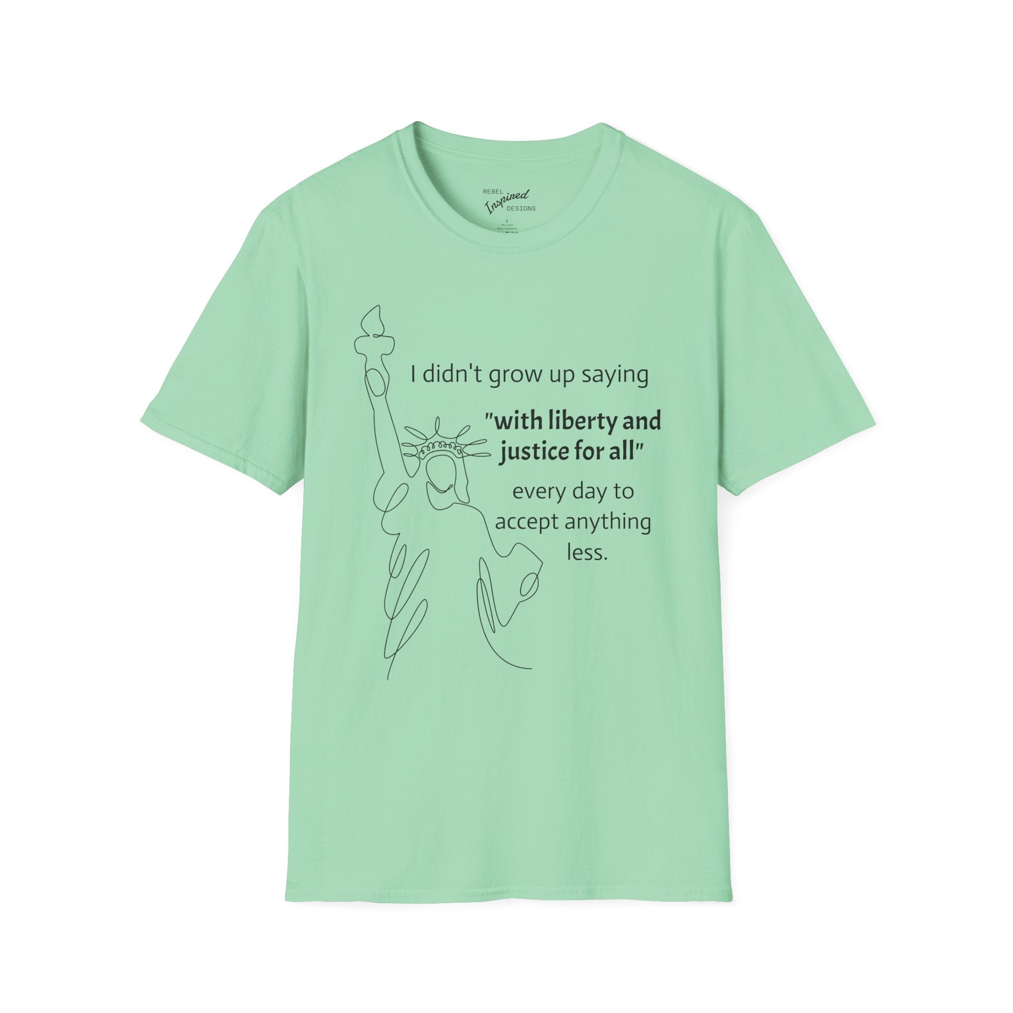 Liberty and Justice For All T-Shirt, Statue of Liberty Unisex Tee, Equality Shirt