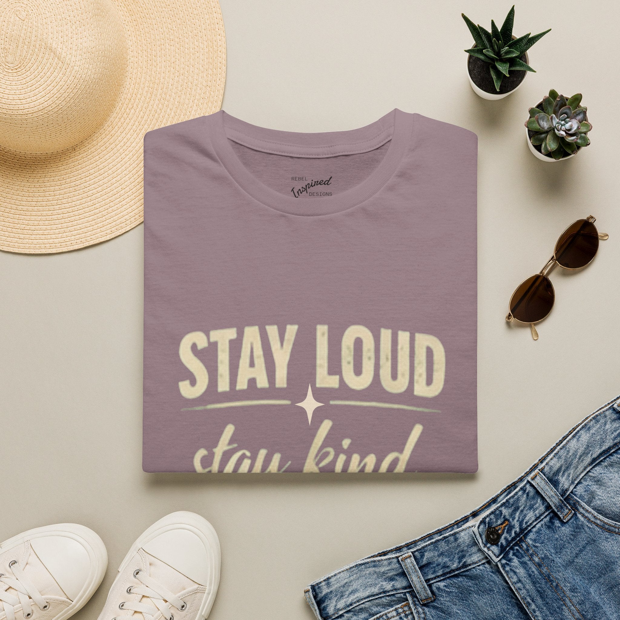 Stay Loud Stay Kind T-Shirt | Positive Message Graphic Tee | Activist Gift