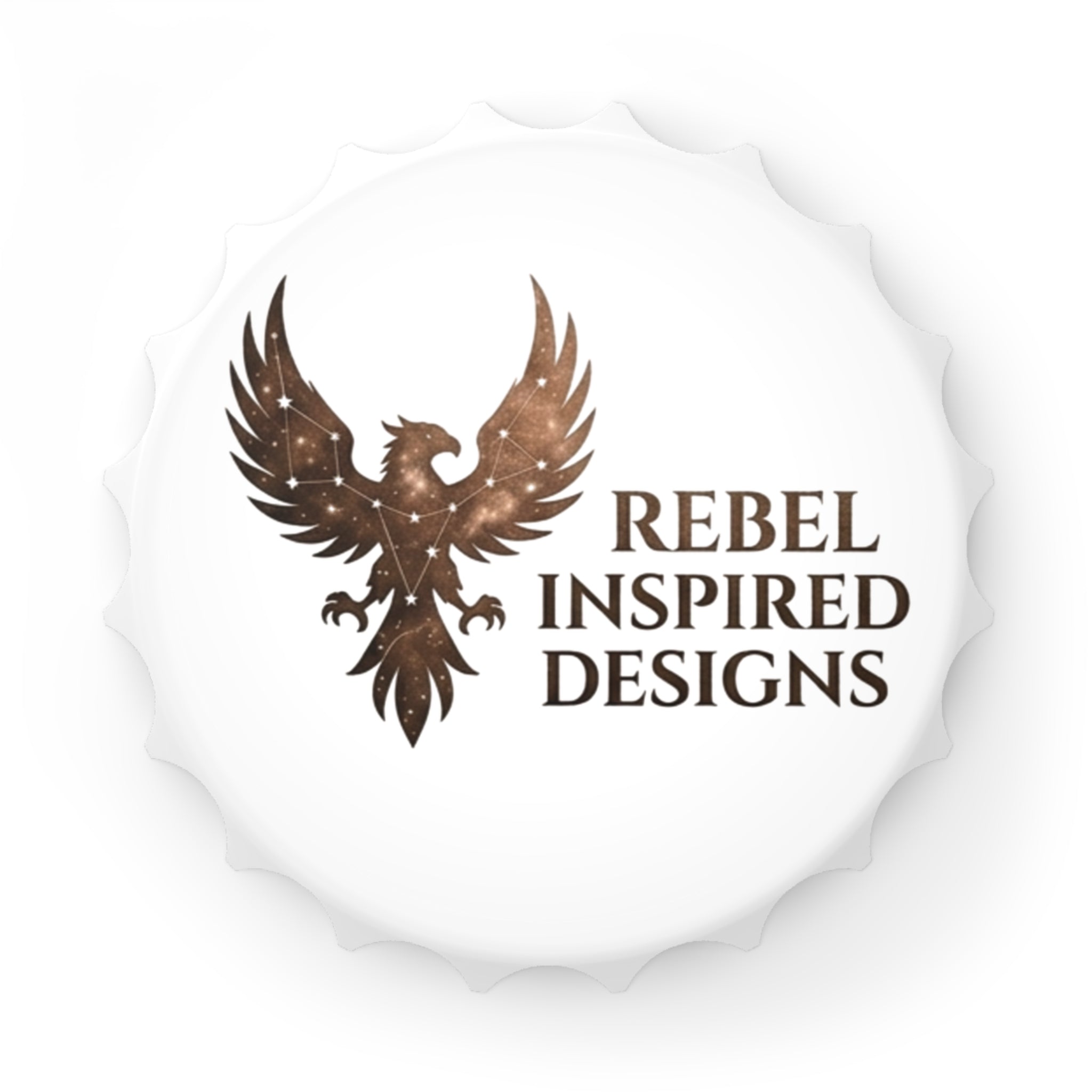 Rebel Inspired Designs Bottle Opener | Phoenix Logo Metal Opener