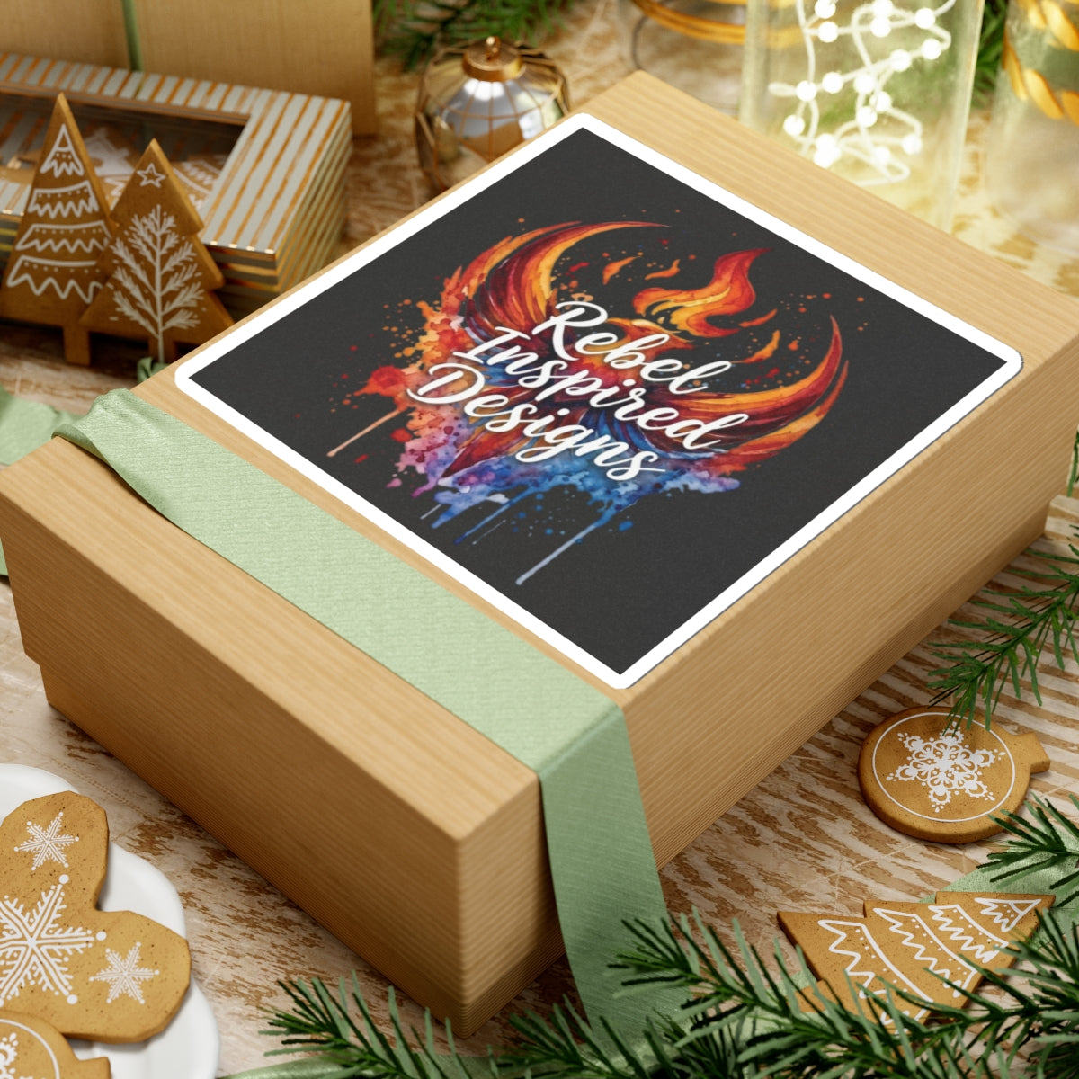 Rebel Inspired Designs Sticker | Fiery Phoenix Splash Decal | Activist Gift