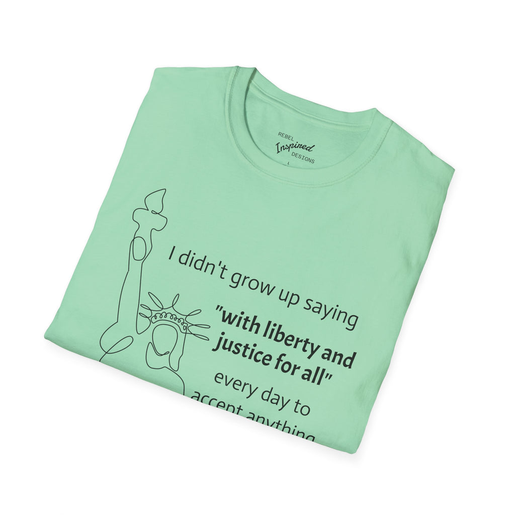 Liberty and Justice For All T-Shirt, Statue of Liberty Unisex Tee, Equality Shirt