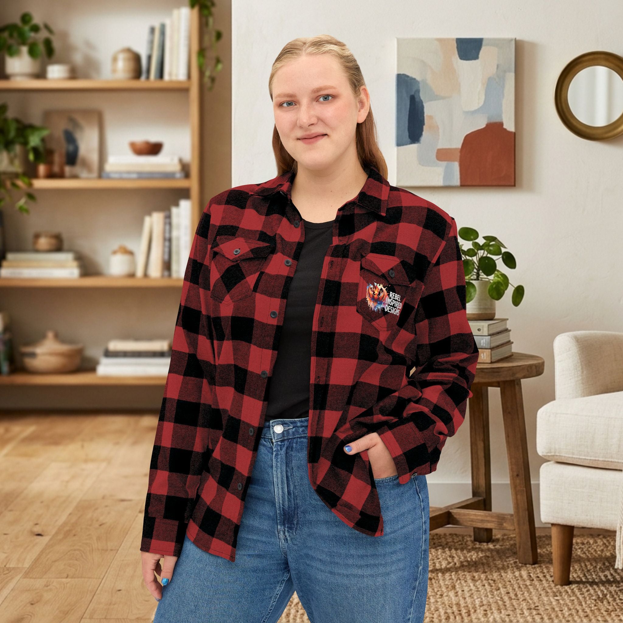 Together We Rise Flannel Shirt | Two-Sided Inspirational Buffalo Check Button-Up