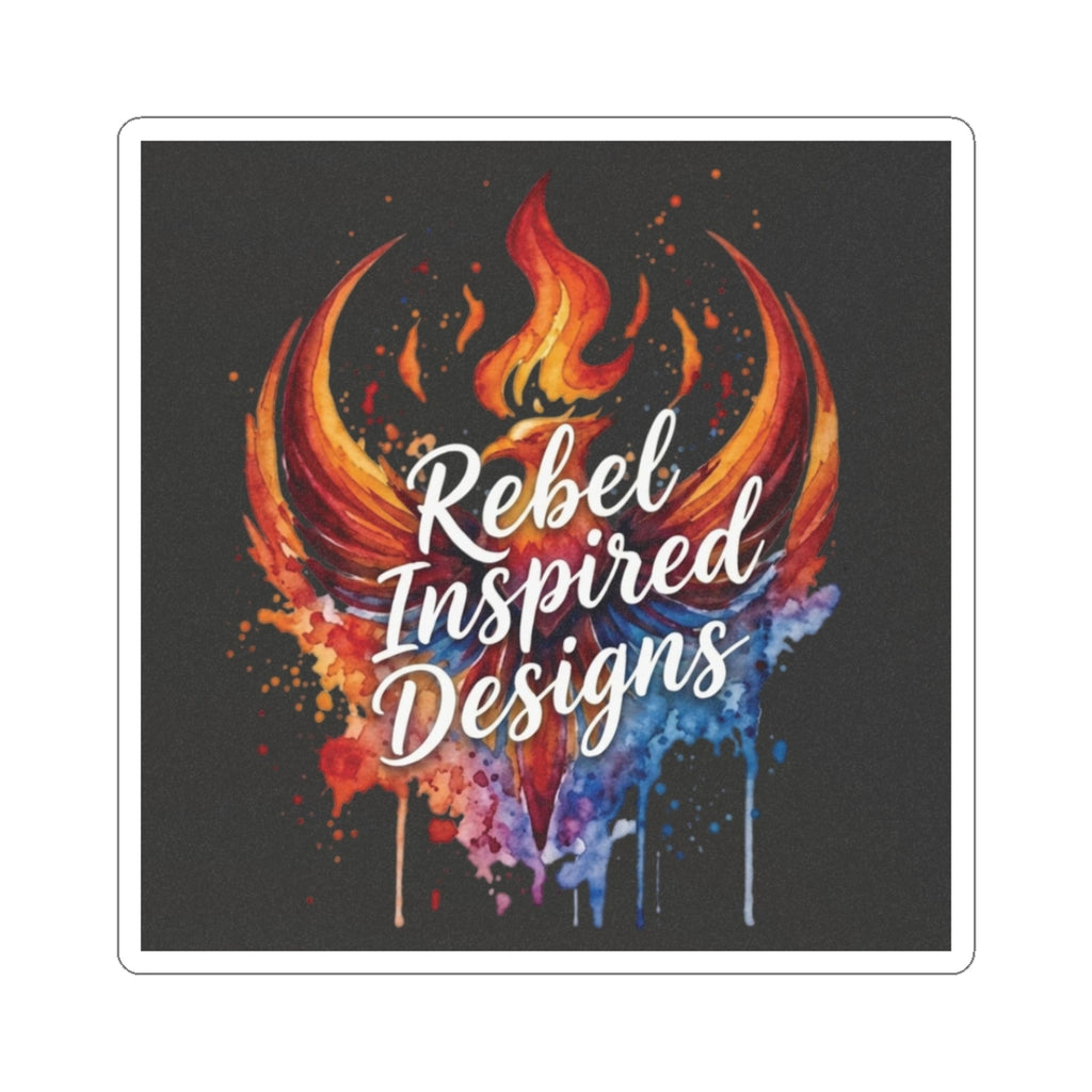 Rebel Inspired Designs Sticker | Fiery Phoenix Splash Decal | Activist Gift