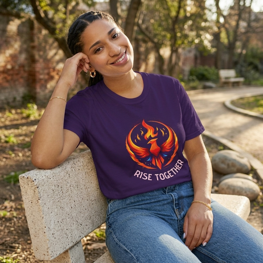 Phoenix Rise Together T-Shirt | Activist Empowerment Graphic Tee