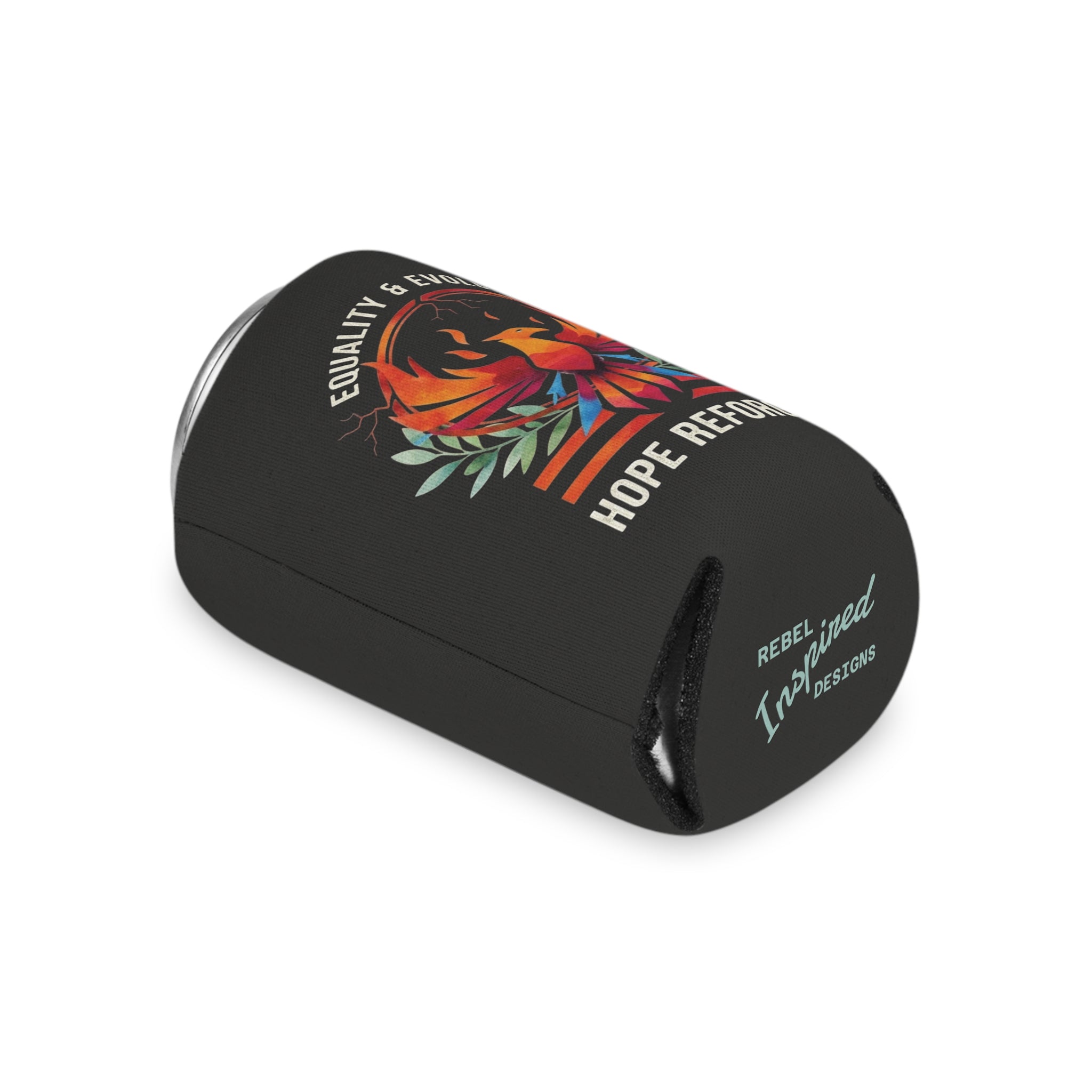 Hope Reforged Can Cooler | Equality & Evolution Drink Holder | Rising Phoenix Design