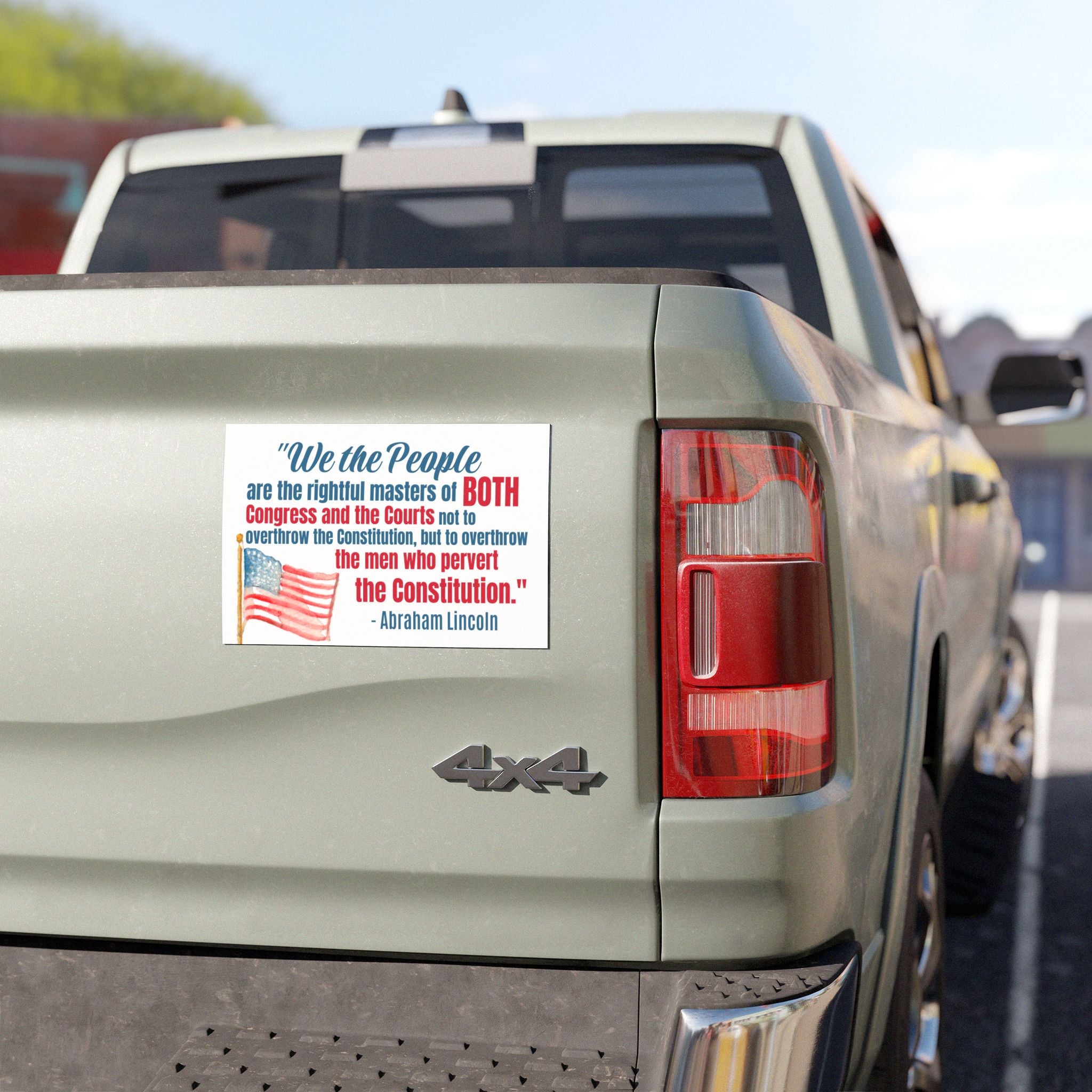 Abraham Lincoln Magnet | Patriotic Car Decal | We the People Accessory | History Lover Gift