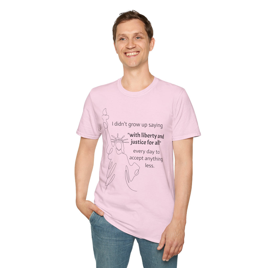 Liberty and Justice For All T-Shirt, Statue of Liberty Unisex Tee, Equality Shirt