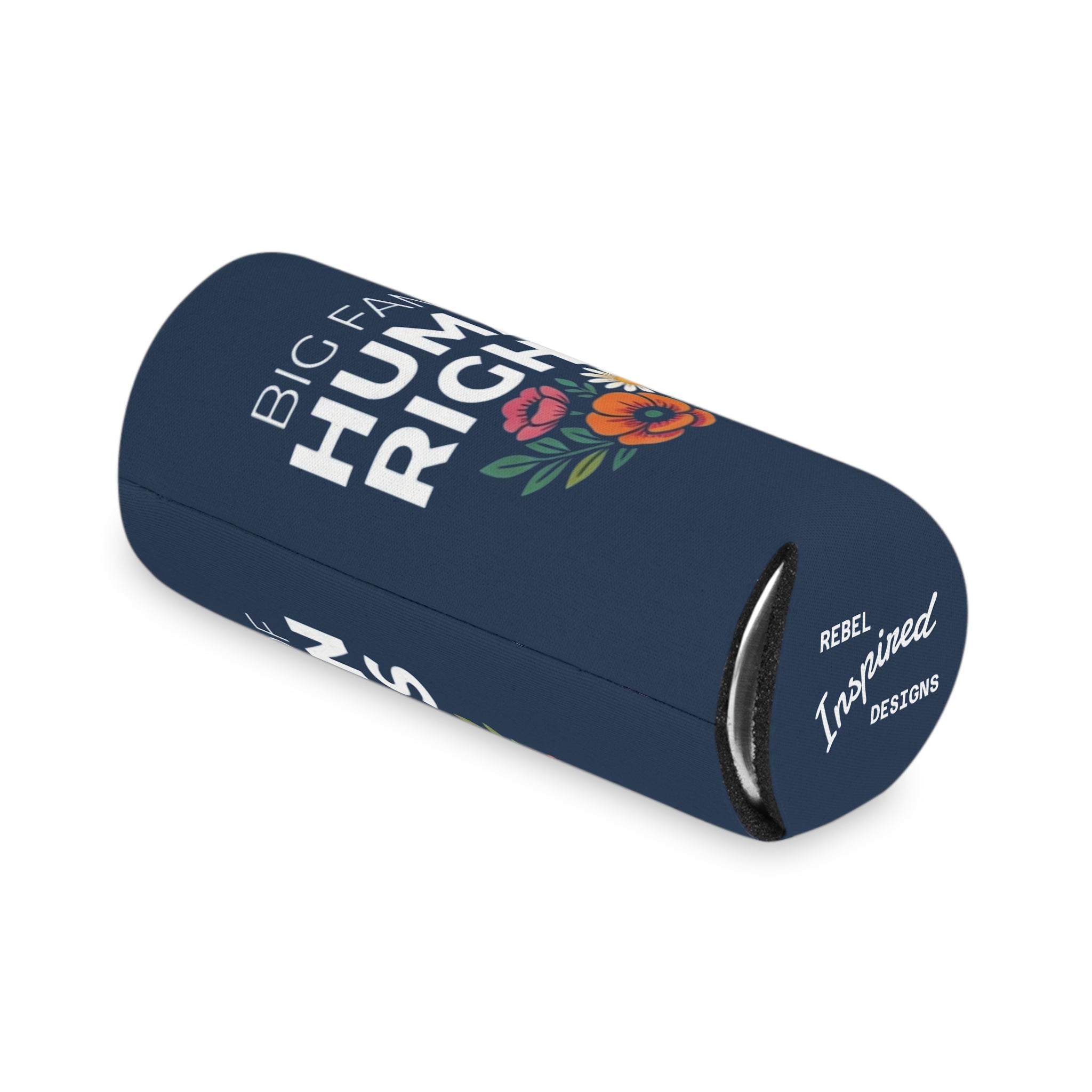 Big Fan of Human Rights Can Cooler | Floral Drink Sleeve
