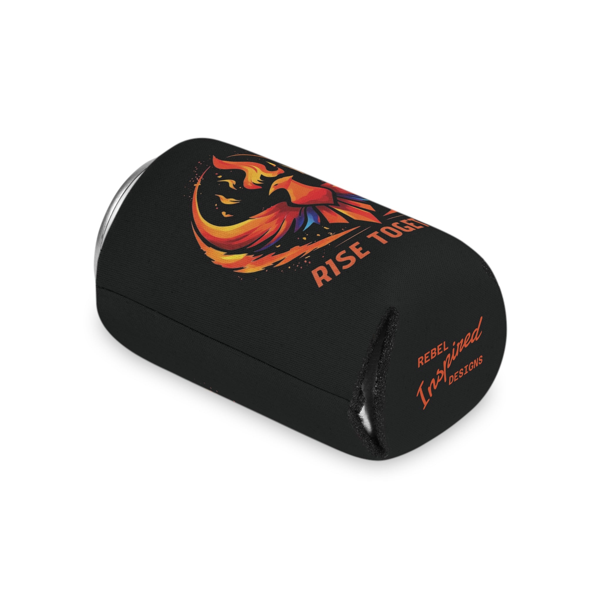 Rise Together Phoenix Can Cooler | Rising Phoenix Logo Beverage Insulator