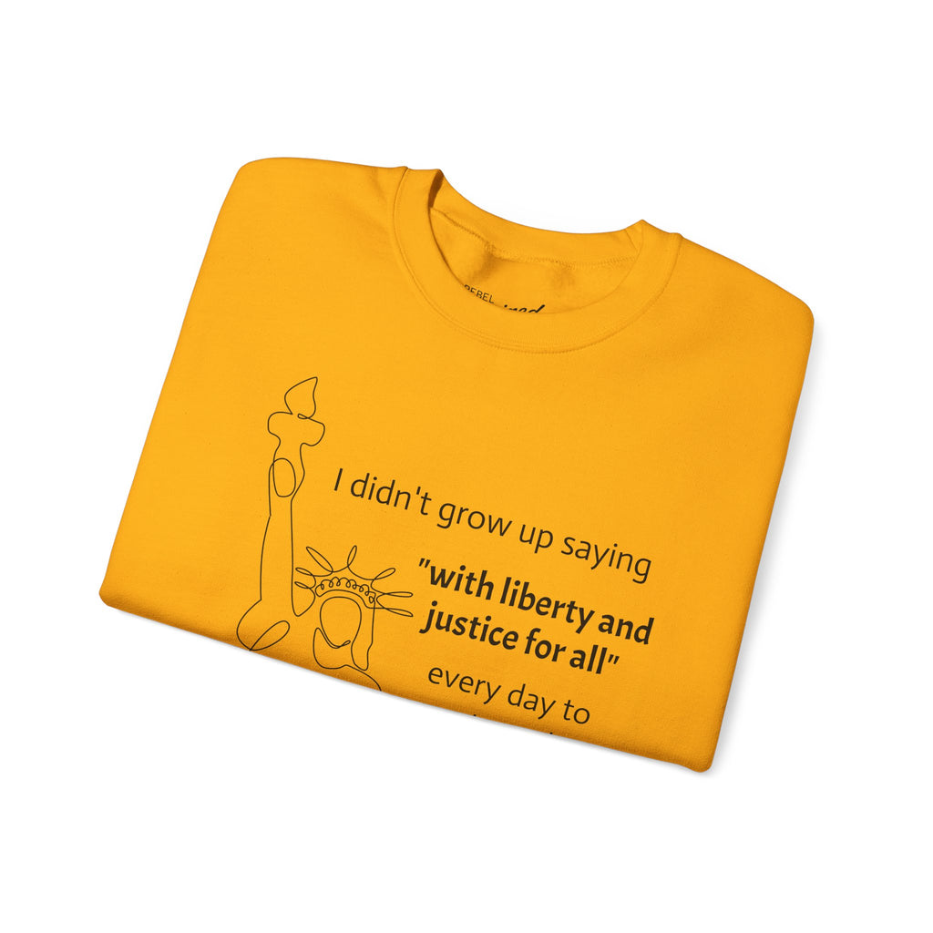 Liberty and Justice Crewneck Sweatshirt | Statue of Liberty Pullover | Equality and Freedom Gift