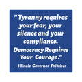 Pritzker Quote Bumper Magnet | Political Car Decal | Election Gift