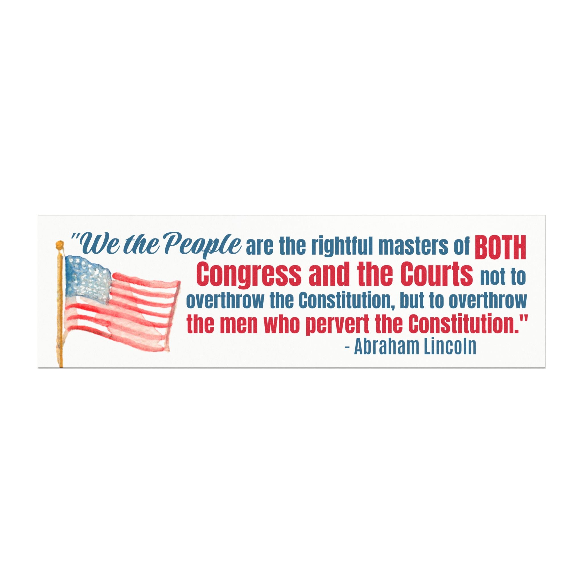 Abraham Lincoln Magnet | Patriotic Car Decal | We the People Accessory | History Lover Gift
