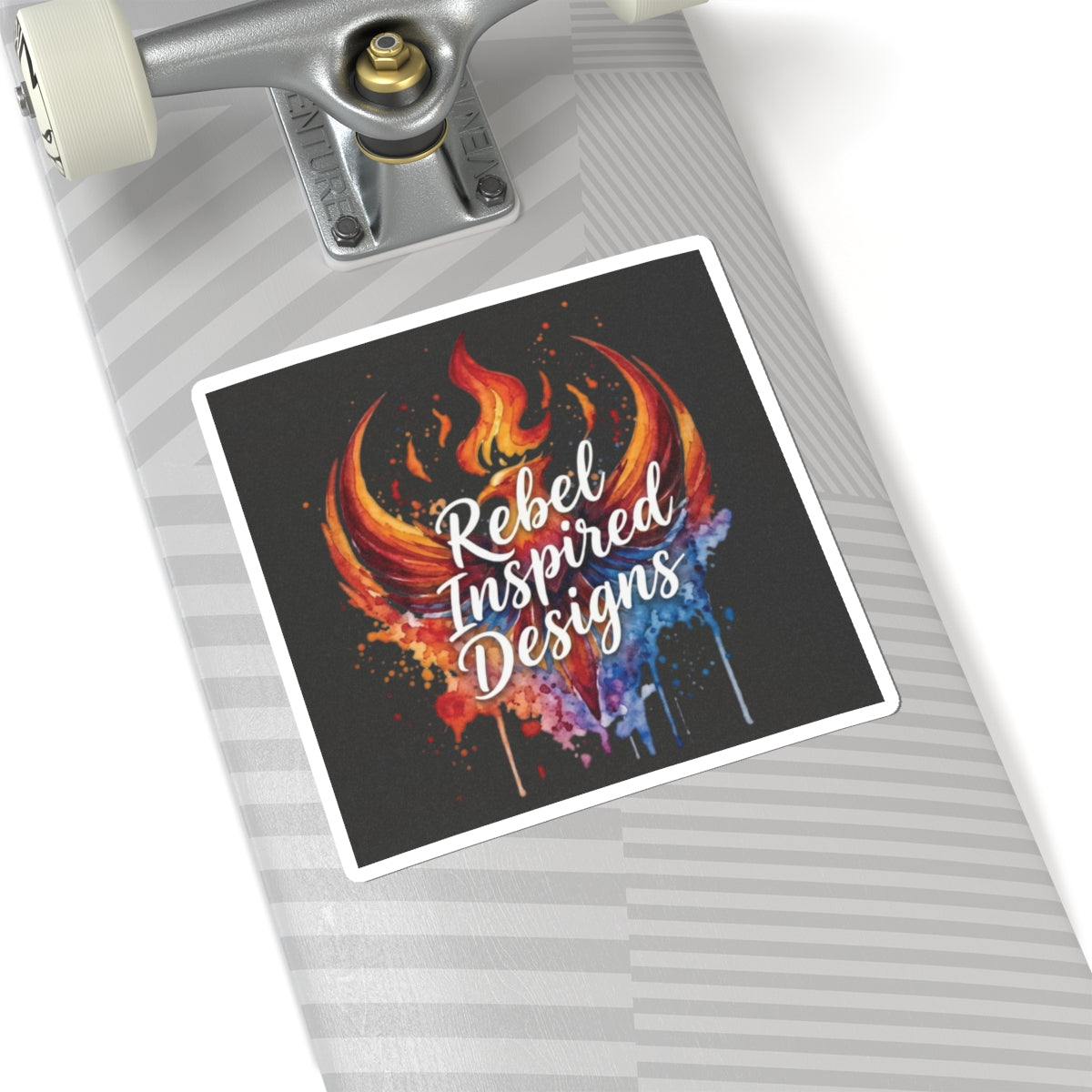 Rebel Inspired Designs Sticker | Fiery Phoenix Splash Decal | Activist Gift