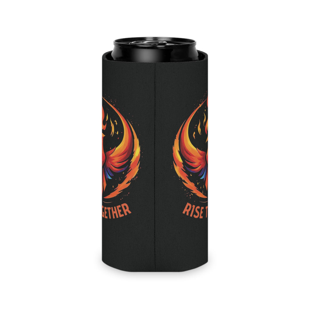 Rise Together Phoenix Can Cooler | Rising Phoenix Logo Beverage Insulator