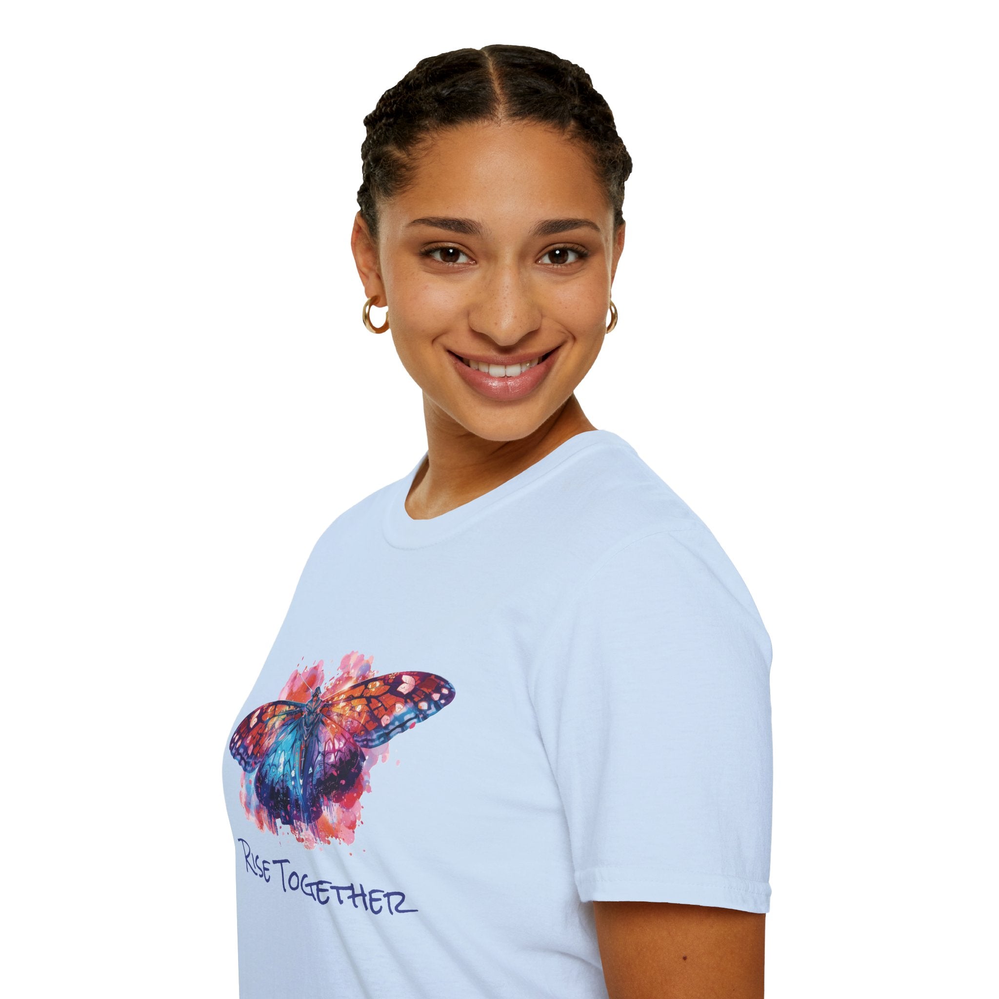 Butterfly Rise Together Graphic Tee | Equality Advocacy T-Shirt | Activist Gift