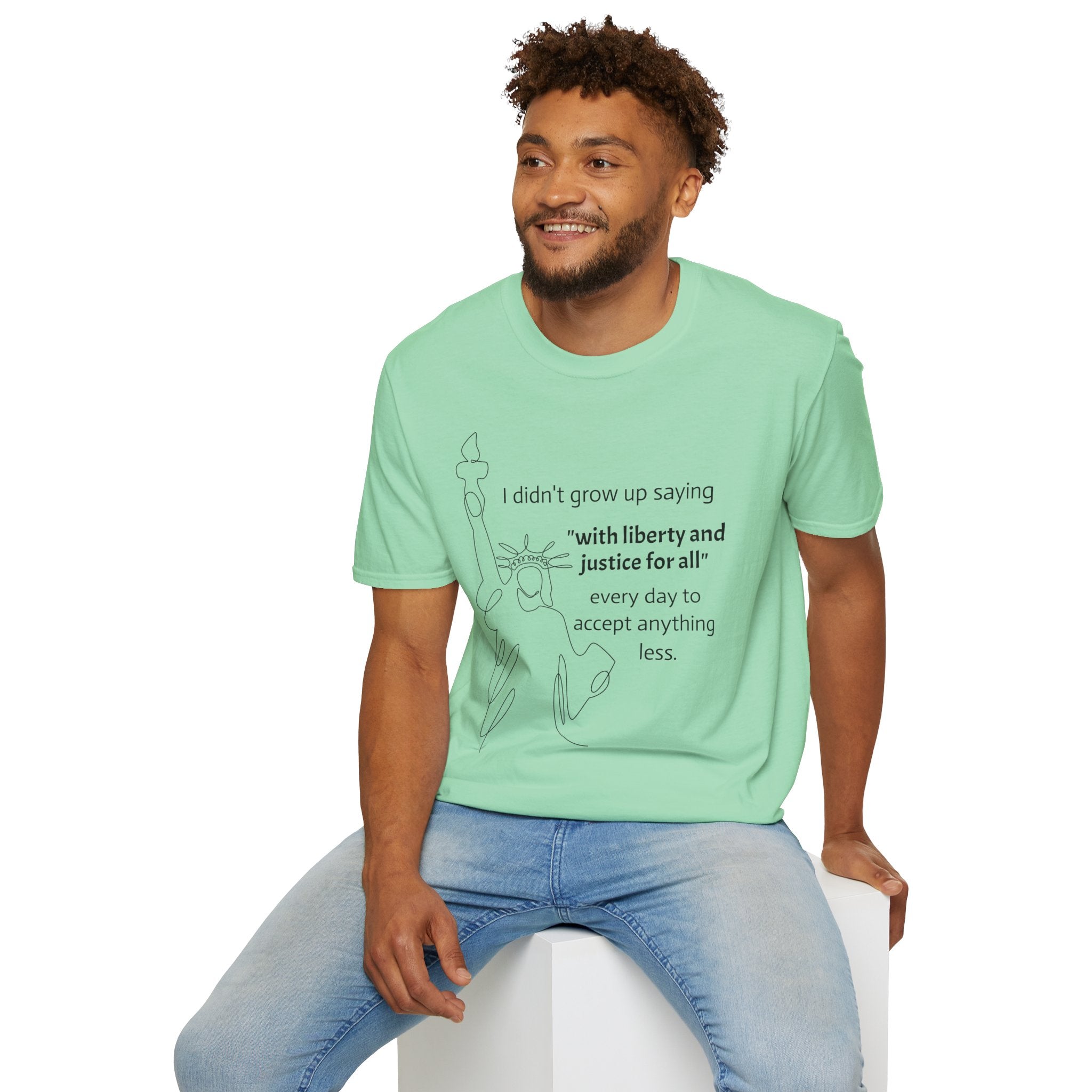 Liberty and Justice For All T-Shirt, Statue of Liberty Unisex Tee, Equality Shirt