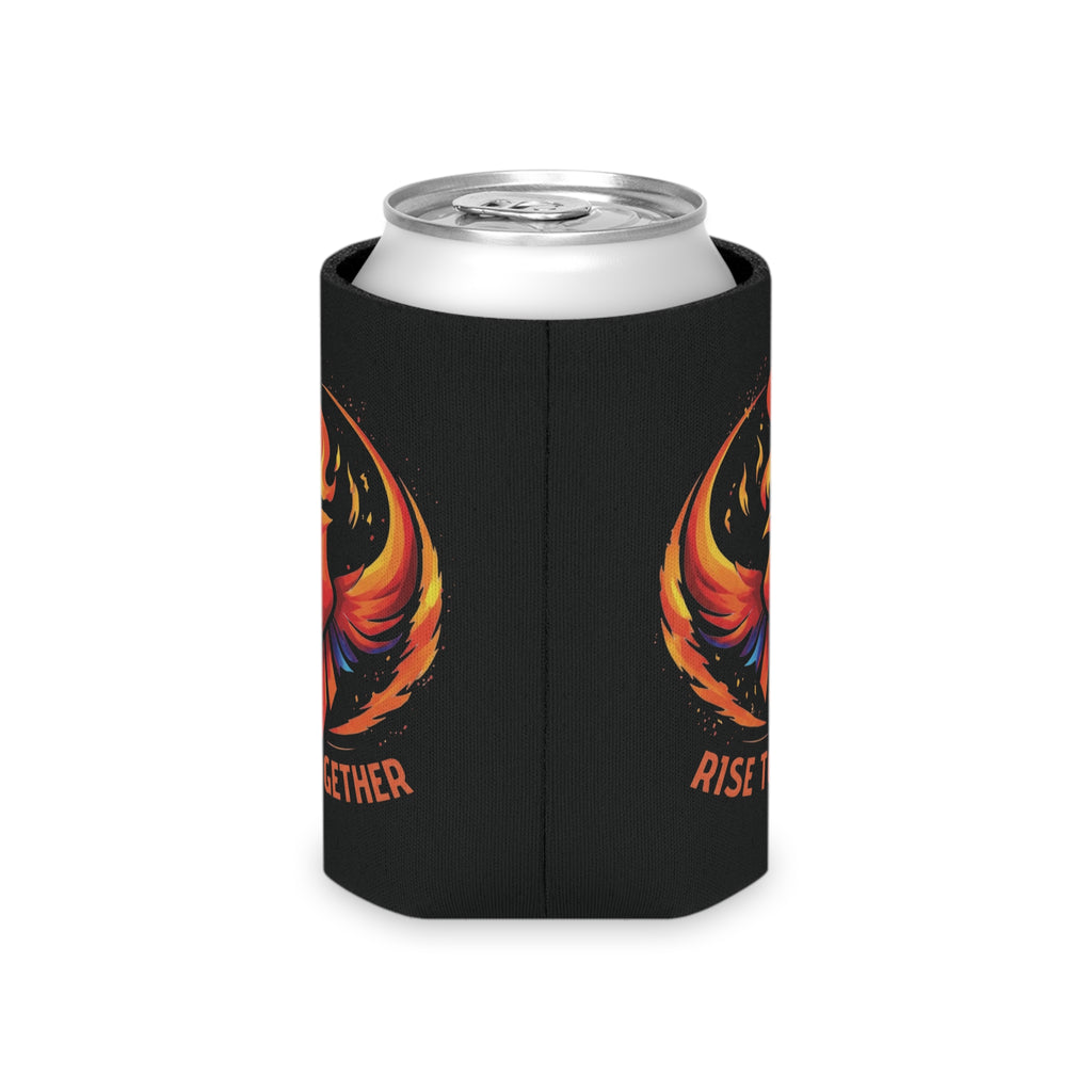 Rise Together Phoenix Can Cooler | Rising Phoenix Logo Beverage Insulator