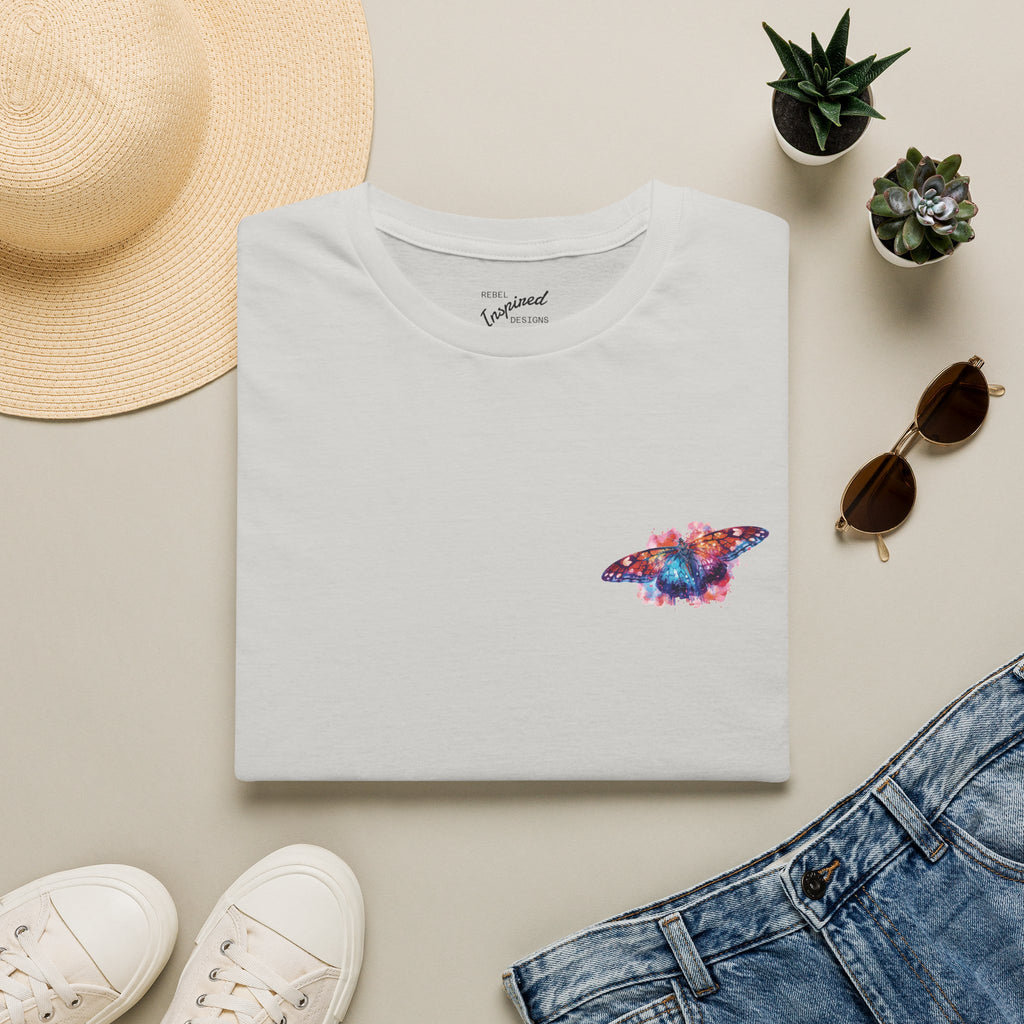 Butterfly Rise Together T-Shirt | Watercolor Inspirational Butterfly Tee | Equality Advocacy Gift