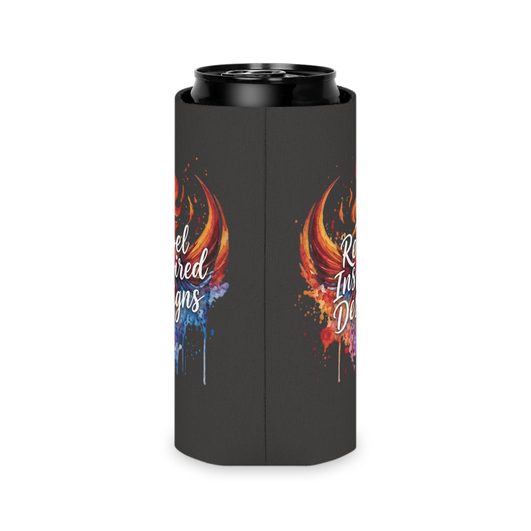 Rebel Inspired Designs Can Cooler | Phoenix Fire Splash Drink Sleeve