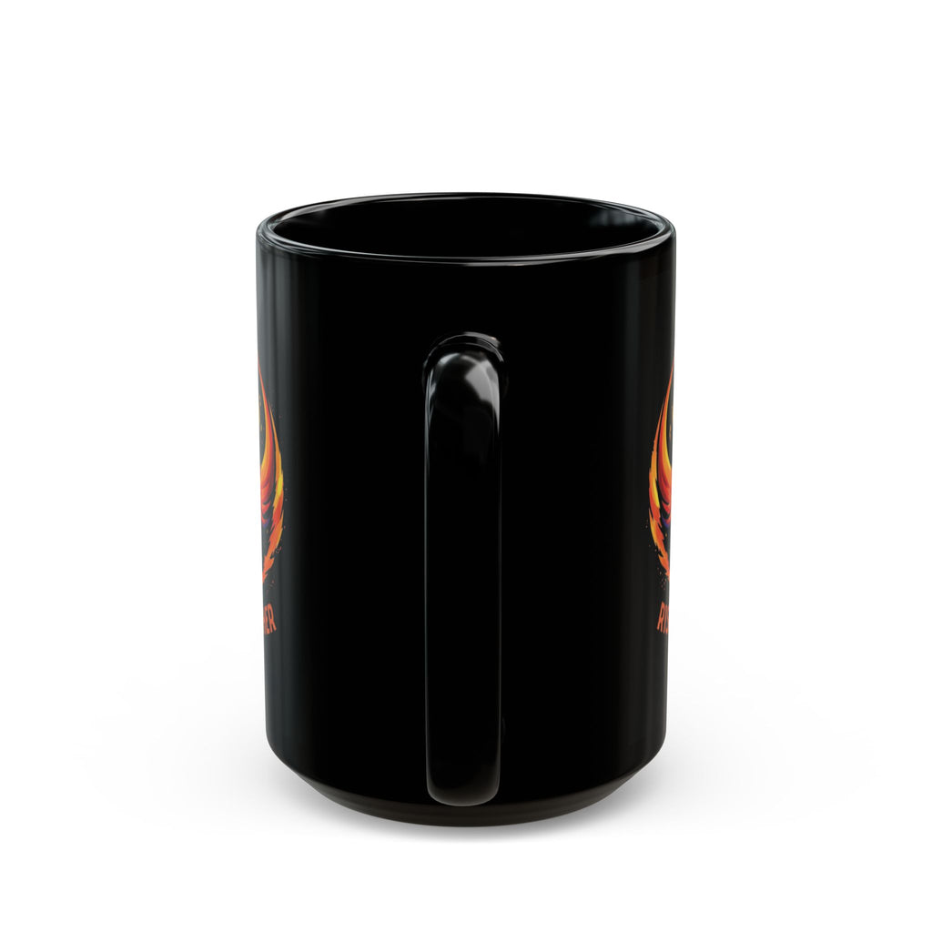 Rise Together Phoenix Mug | Black Ceramic Coffee Cup 11oz, 15oz | Rebel Gift