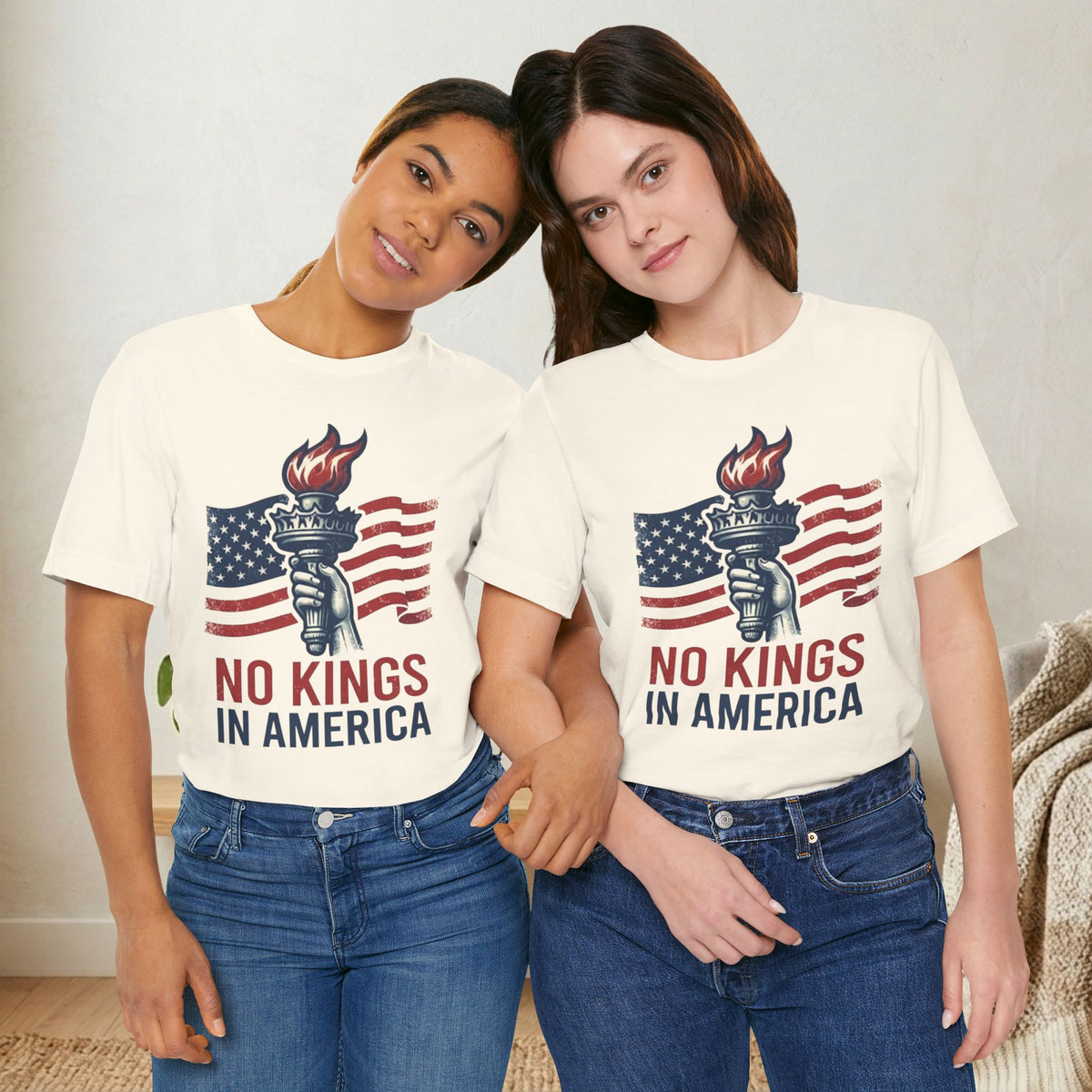 No Kings in America T-Shirt | Patriotic Liberty Graphic Tee | Activist Protest Top