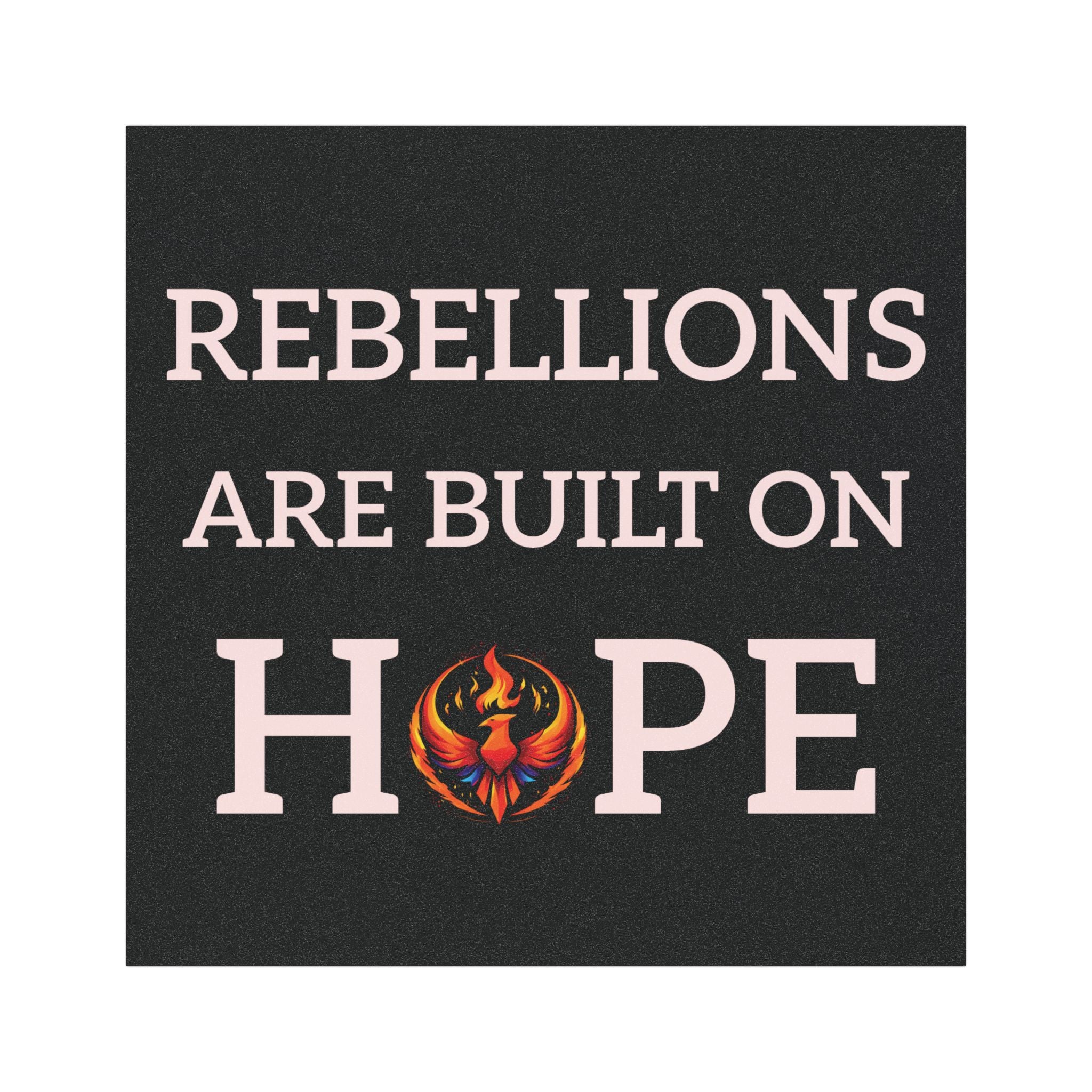 Rising Phoenix Black Car Magnet | Rebellions Are Built On Hope Decal | Activist Gift