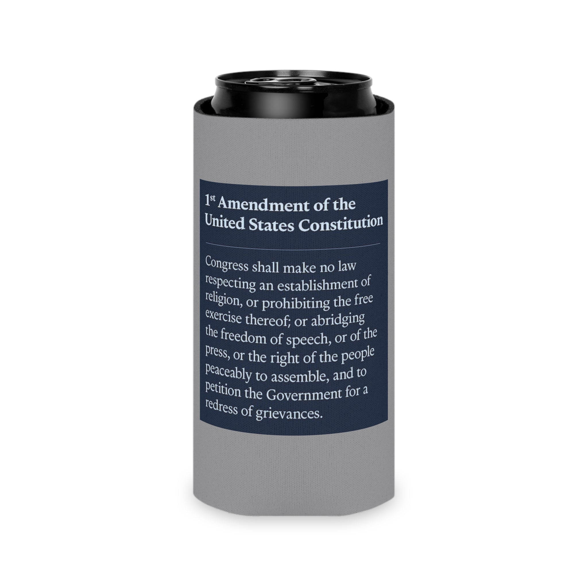 1st Amendment Can Cooler | Patriotic Drink Insulator | Freedom of Speech Gift