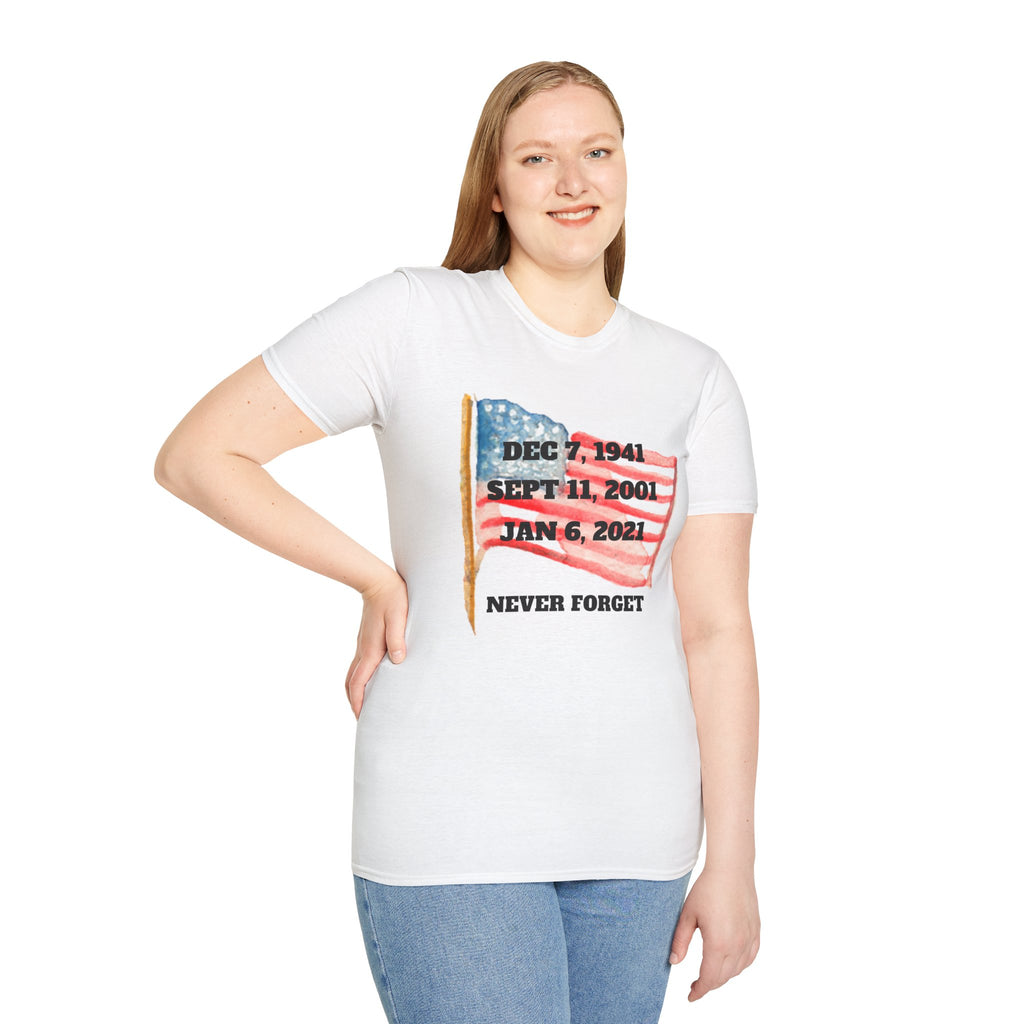 Never Forget T-Shirt, American History Tee, Patriotic Activist Gift